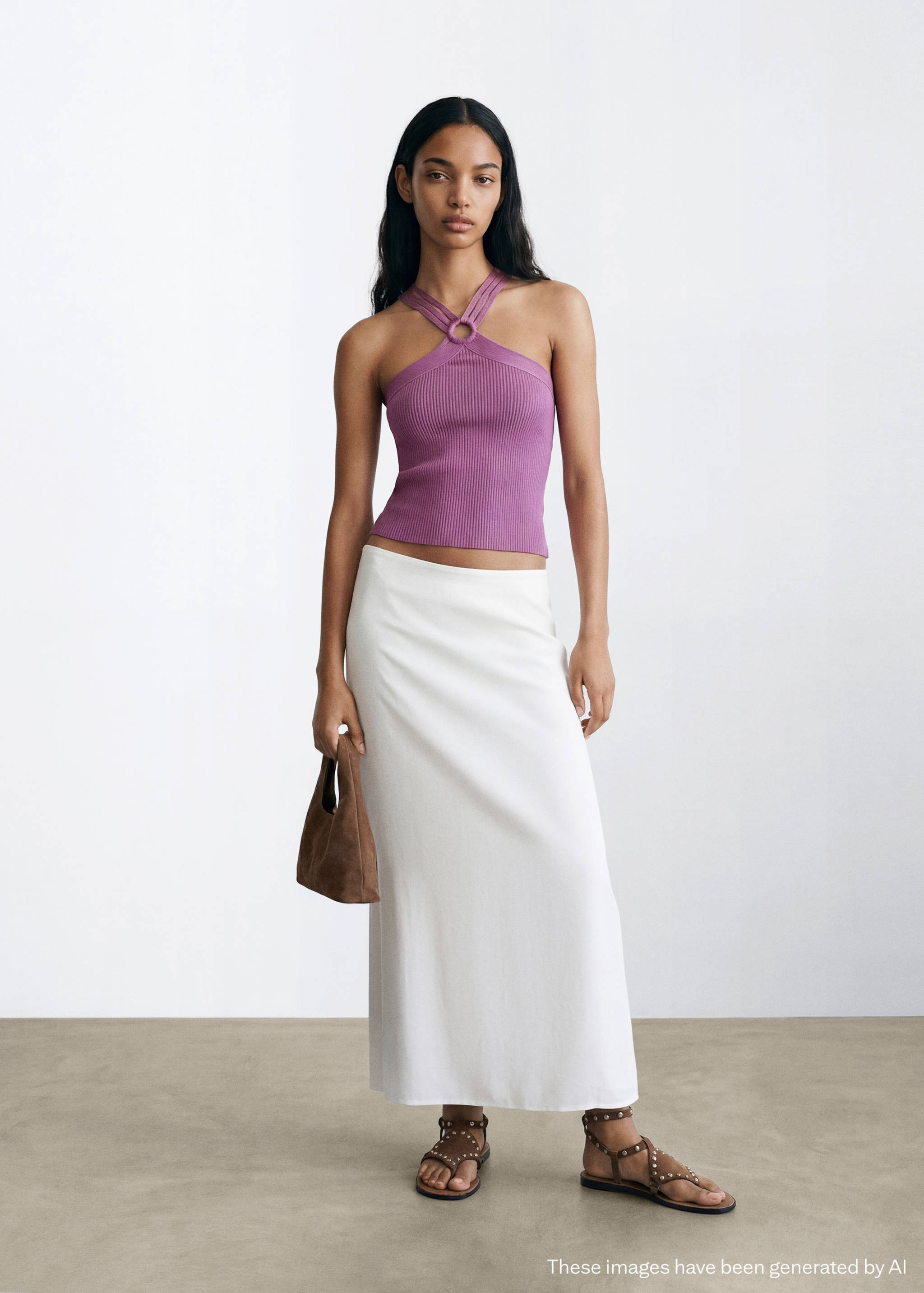 컷아웃 니트 탑 - 일반 평면도