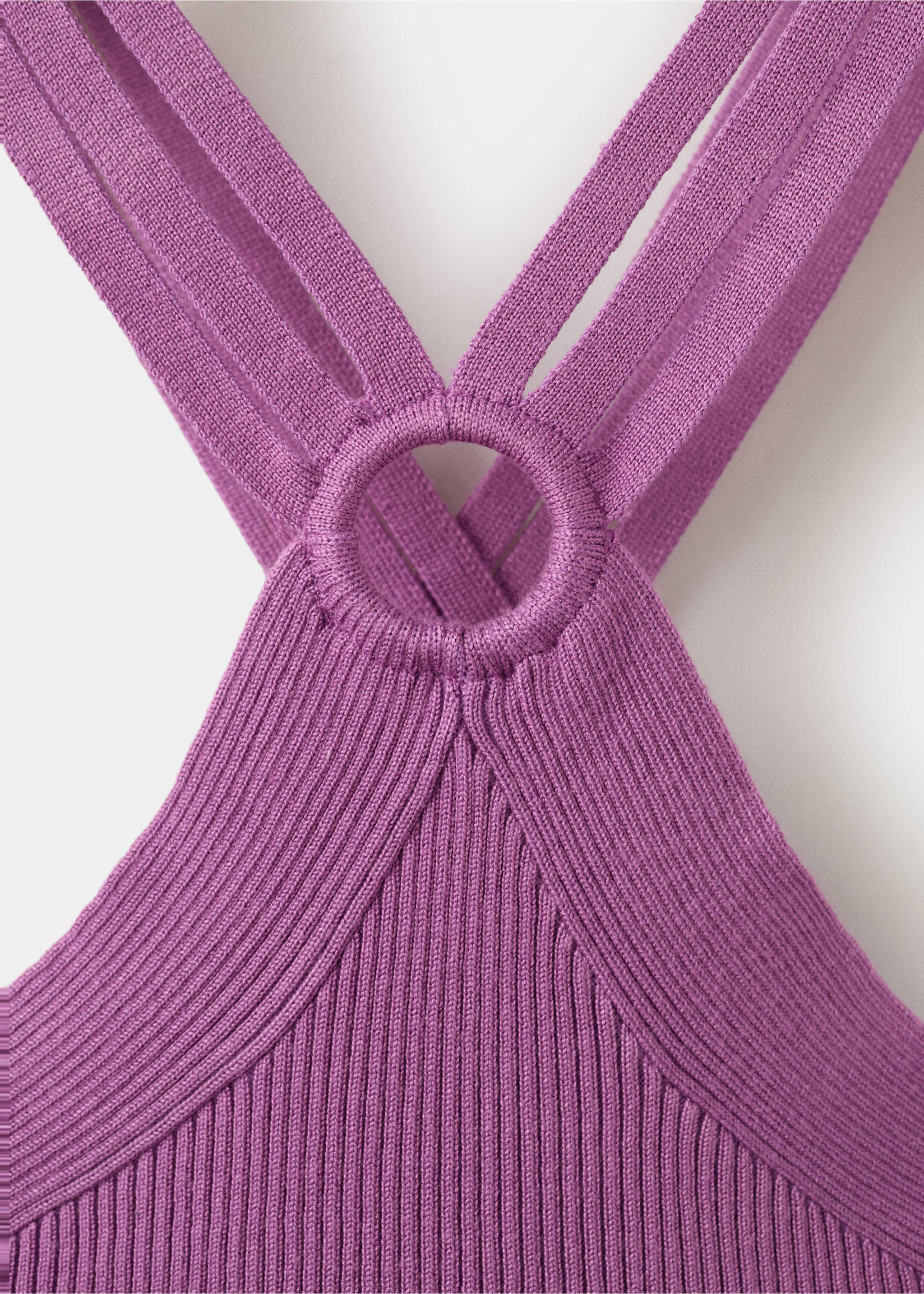 컷아웃 니트 탑 - 상품 내역: 8, 퍼플. Ref: 27078652-00.