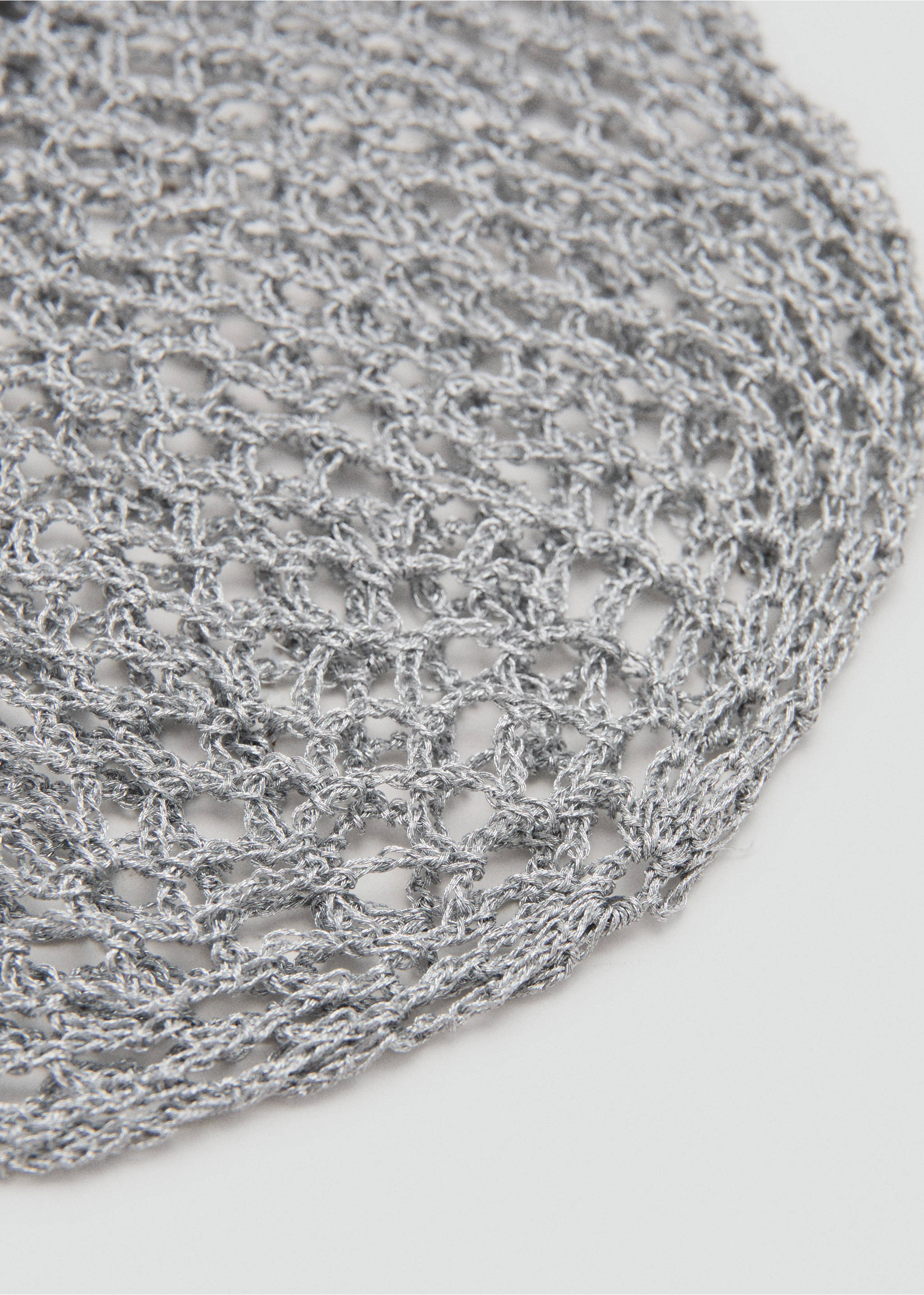 Crochet hat with decorative buttons - Деталь изделия 1, Серый. Ref: 27078653-00.