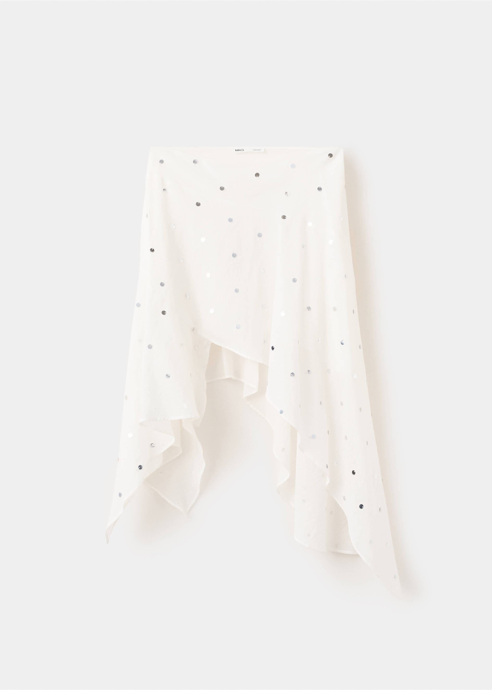 Asymmetric sequin skirt - Article without model, Off White. Ref: 27078654-00.
