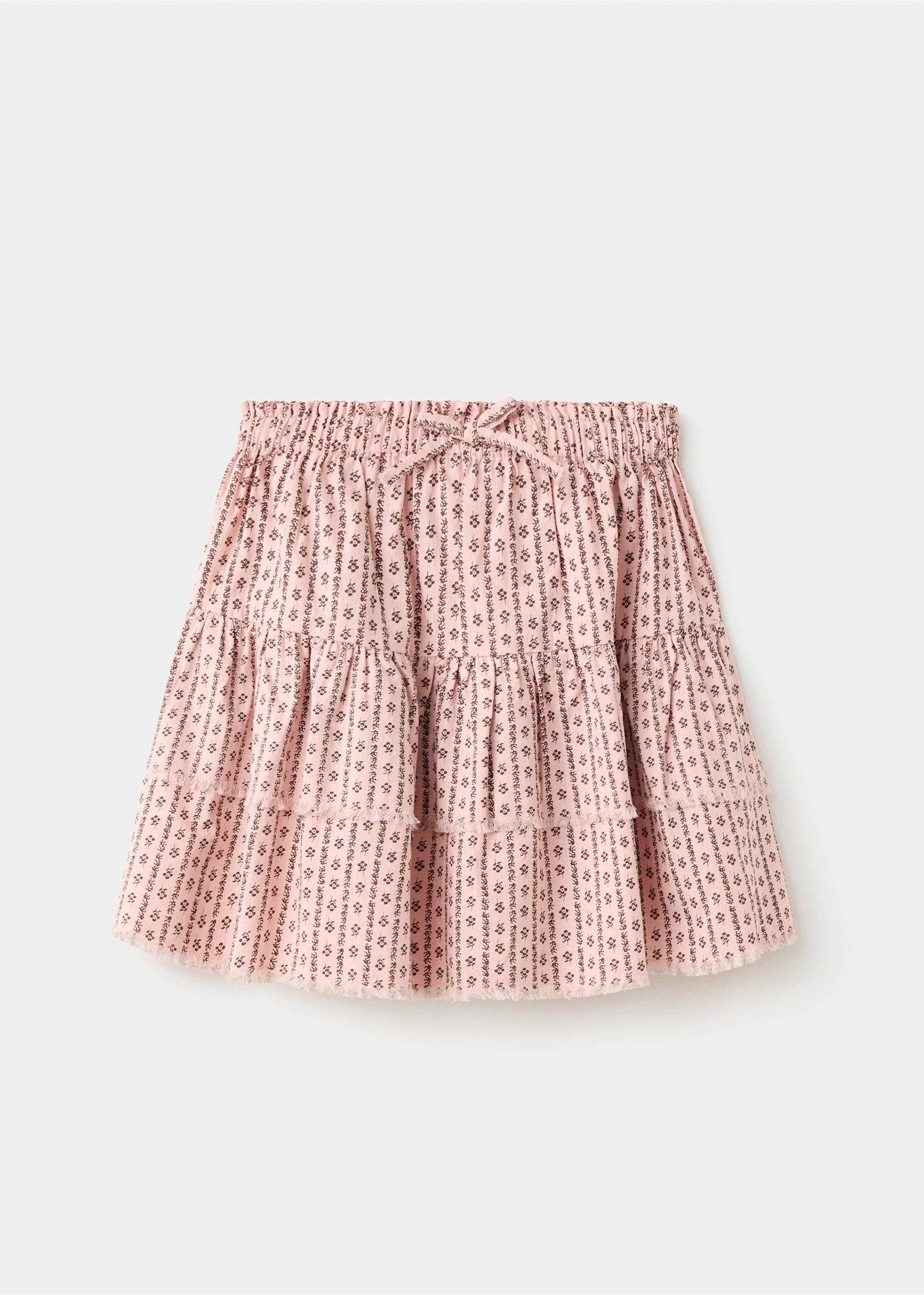 Юбка с принтом и воланами - Изделие без модели, Розовый. Ref: 27078655-00.
