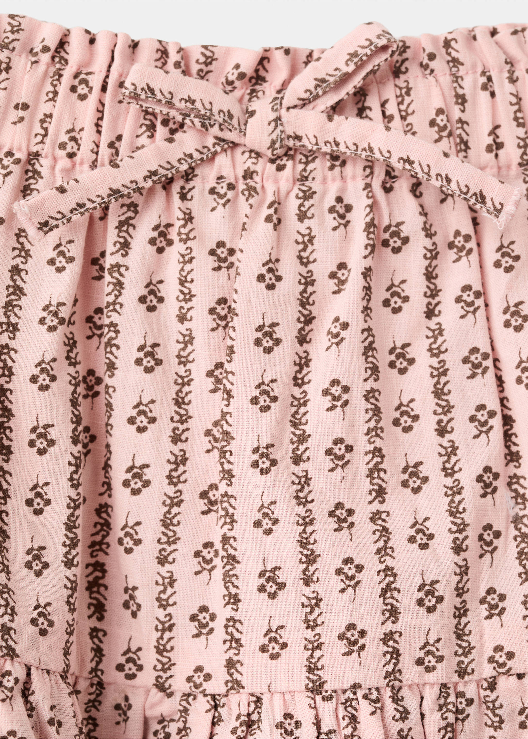 Юбка с принтом и воланами - Деталь изделия 8, Розовый. Ref: 27078655-00.