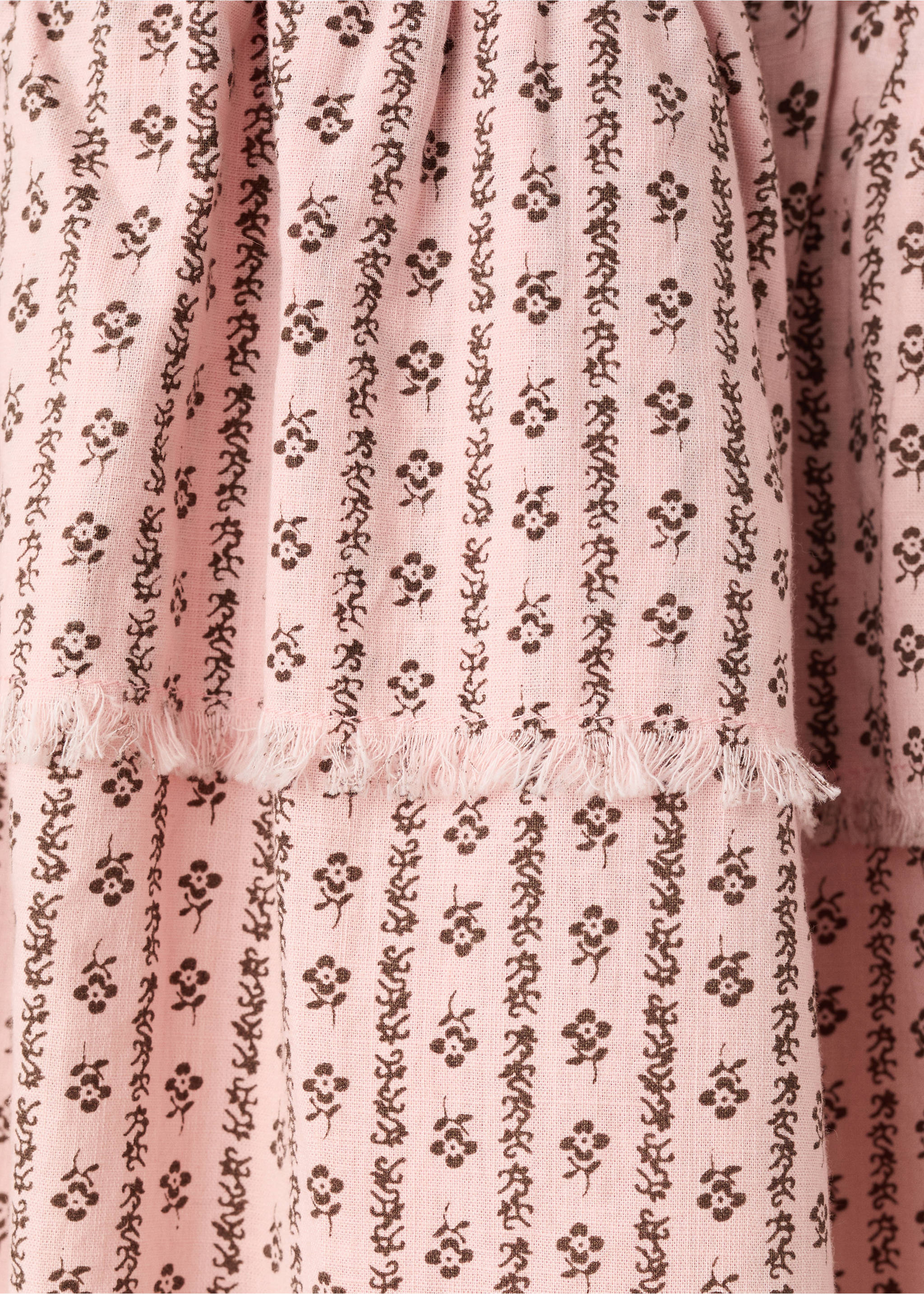 Юбка с принтом и воланами - Деталь изделия 0, Розовый. Ref: 27078655-00.