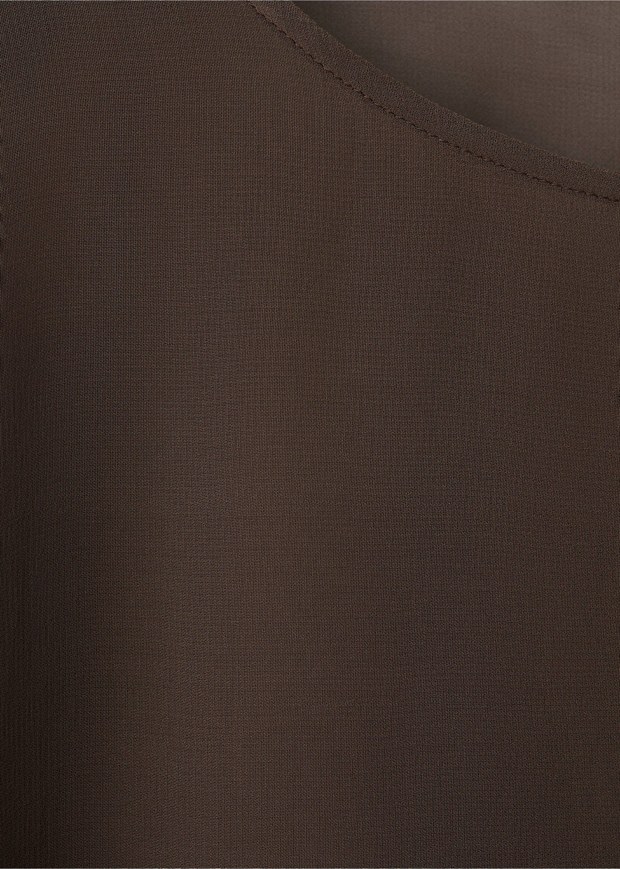 Side ruched caftan - Details of the article 0, Brown. Ref: 27078658-00.