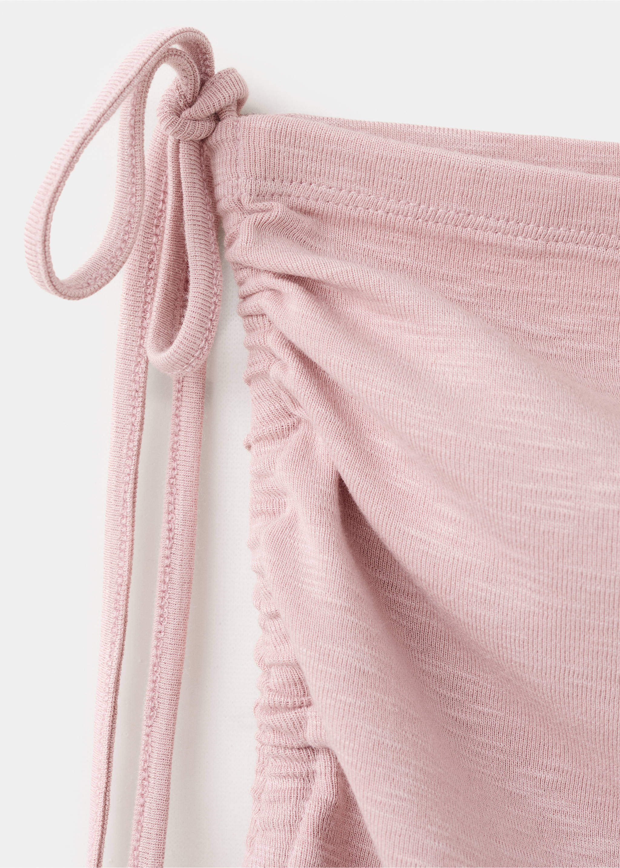 Short skirt adjustable tie - Details of the article 8, Pale Pink. Ref: 27078660-00.