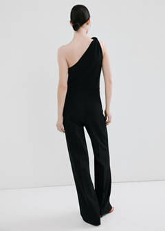 Long jumpsuit with knot — Black 3
