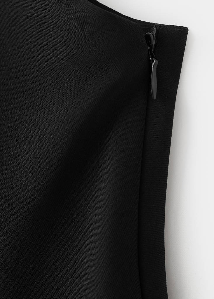 Long jumpsuit with knot — Black