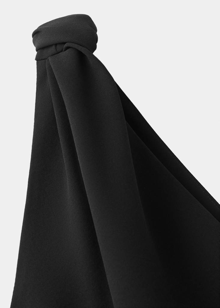 Long jumpsuit with knot — Black