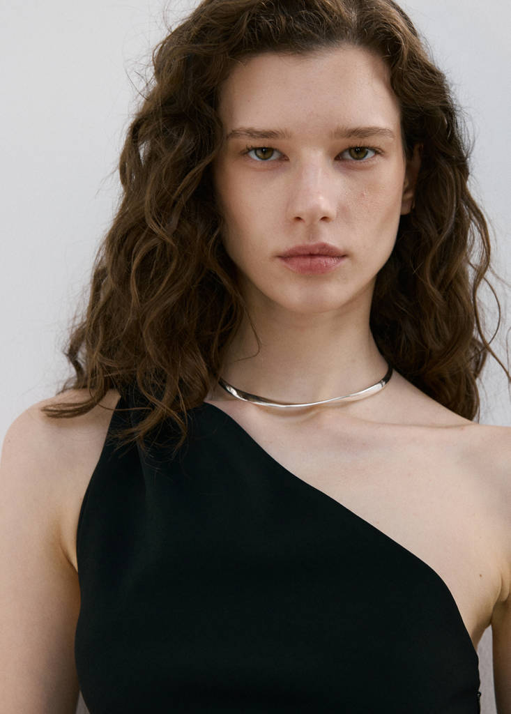 Long jumpsuit with knot — Black