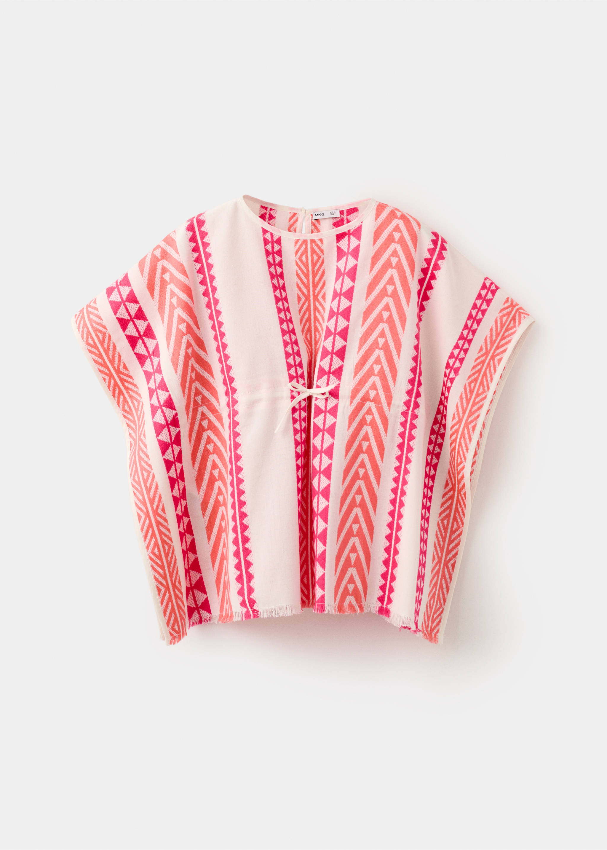 Printed kaftan - Article without model, Ecru. Ref: 27078663-00.