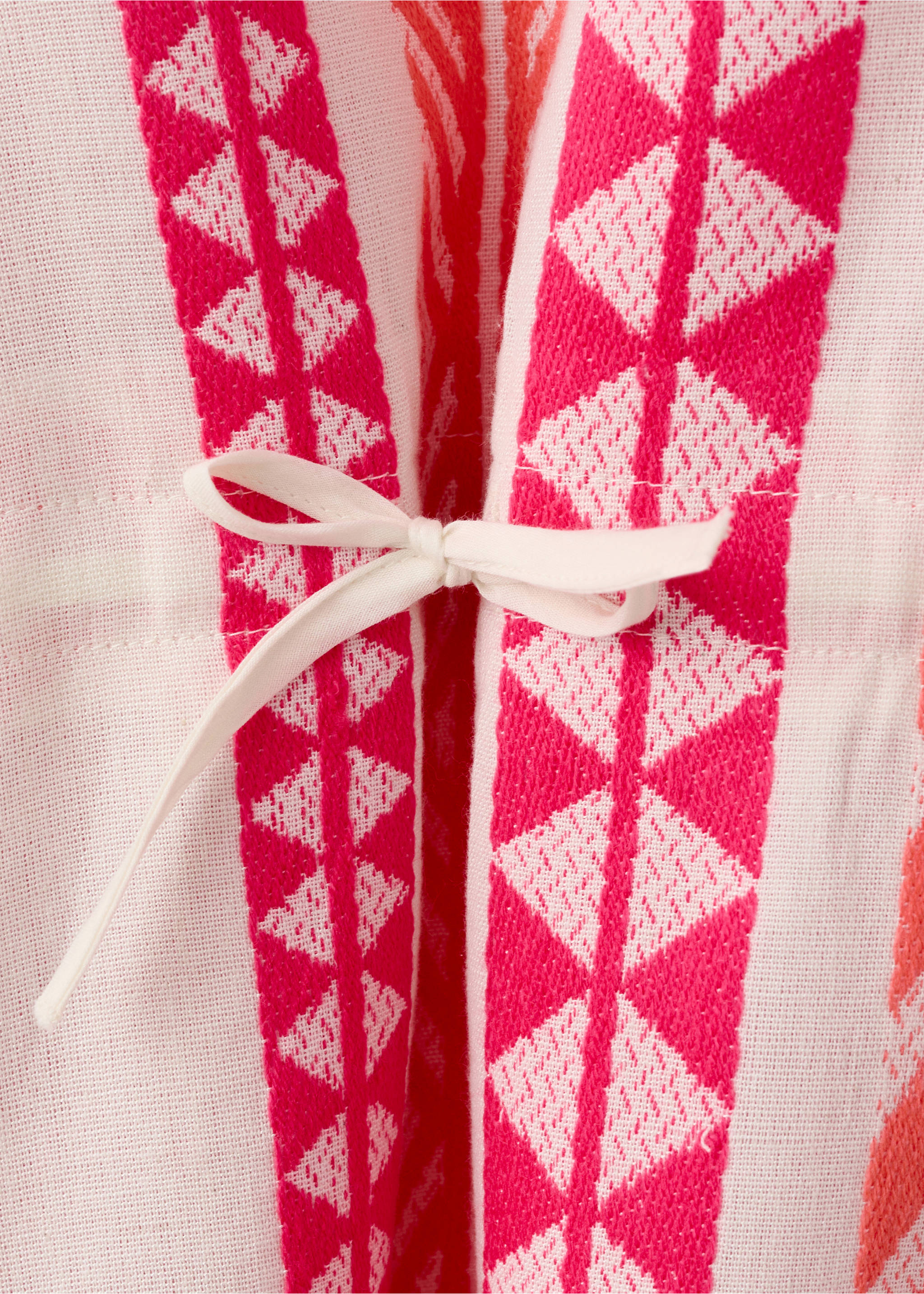 Printed kaftan - Details of the article 8, Ecru. Ref: 27078663-00.