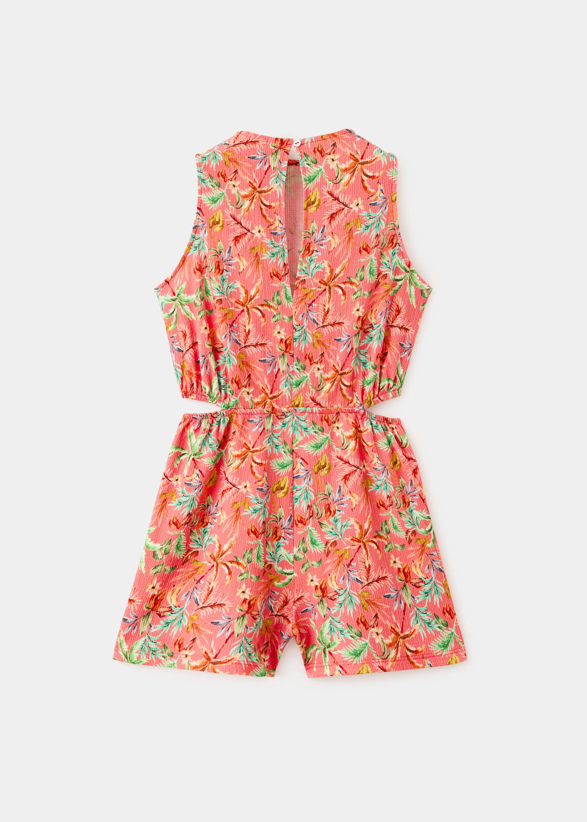 Tropical print jumpsuit - Reverse of the article