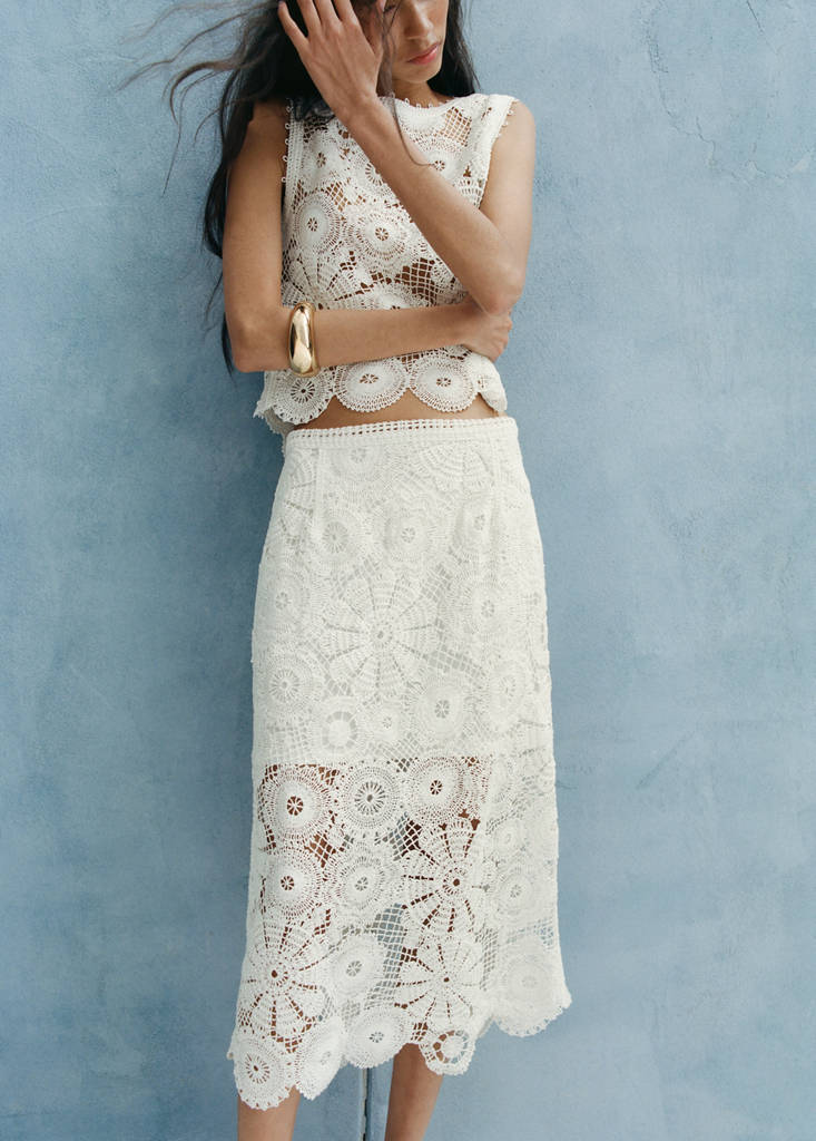 Crochet midi skirt