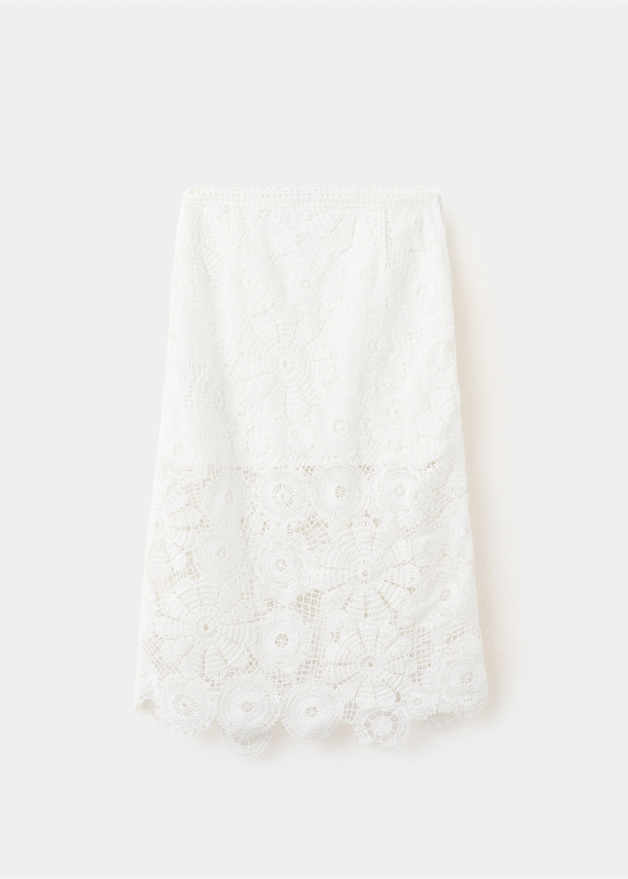 Crochet midi skirt - Article without model, Off White. Ref: 27079055-00.
