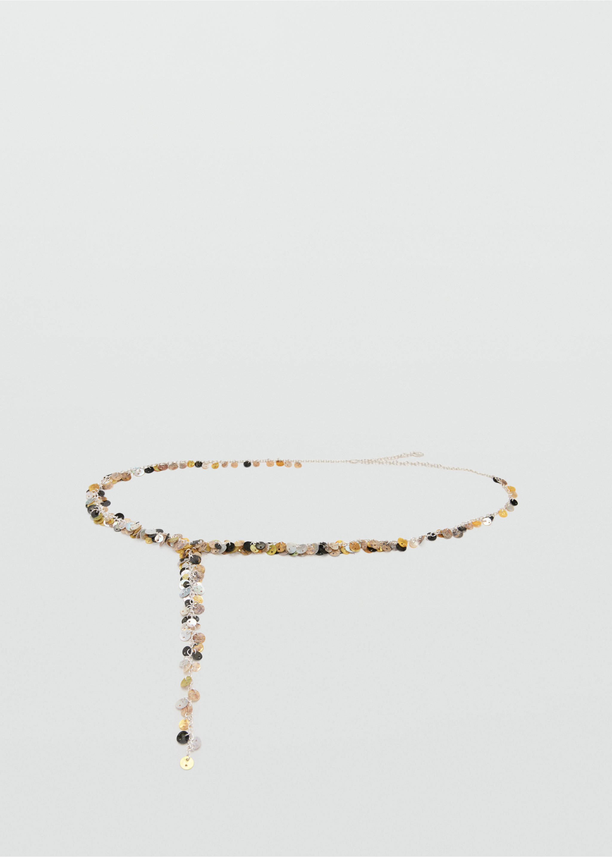 Chain belt with buttons - Article without model, Silver. Ref: 27079058-00.