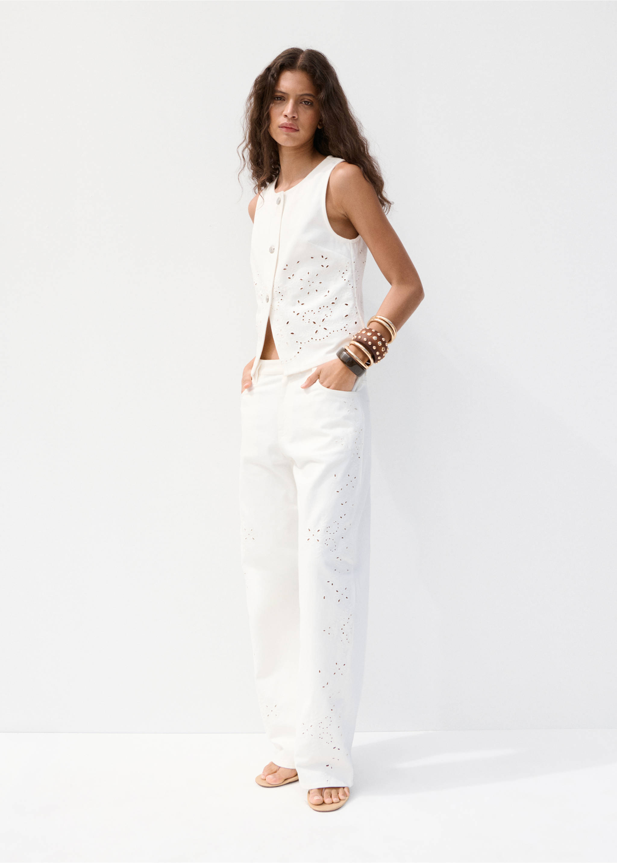 Waistcoat joana - General plane, White. Ref: 27079063-00.