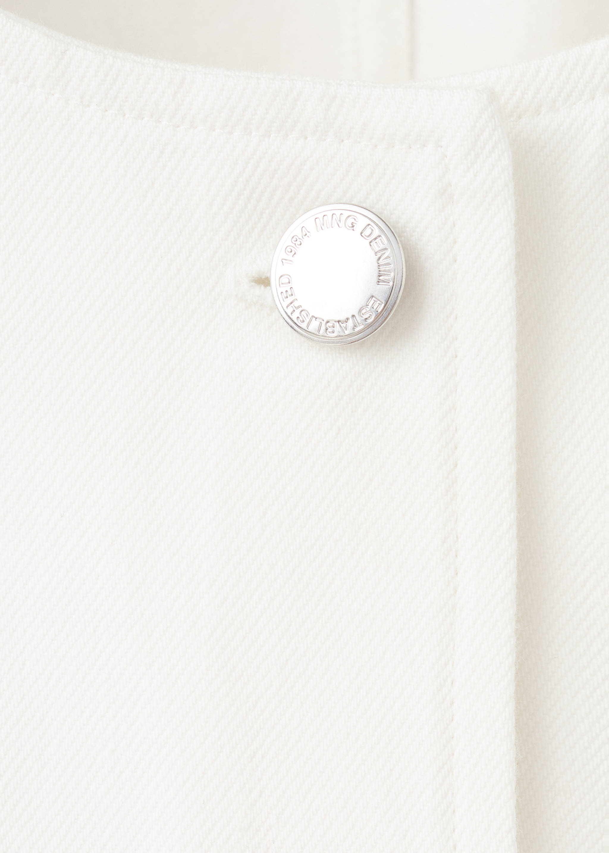 Denim waistcoat openwork embroidery - Details of the article 8