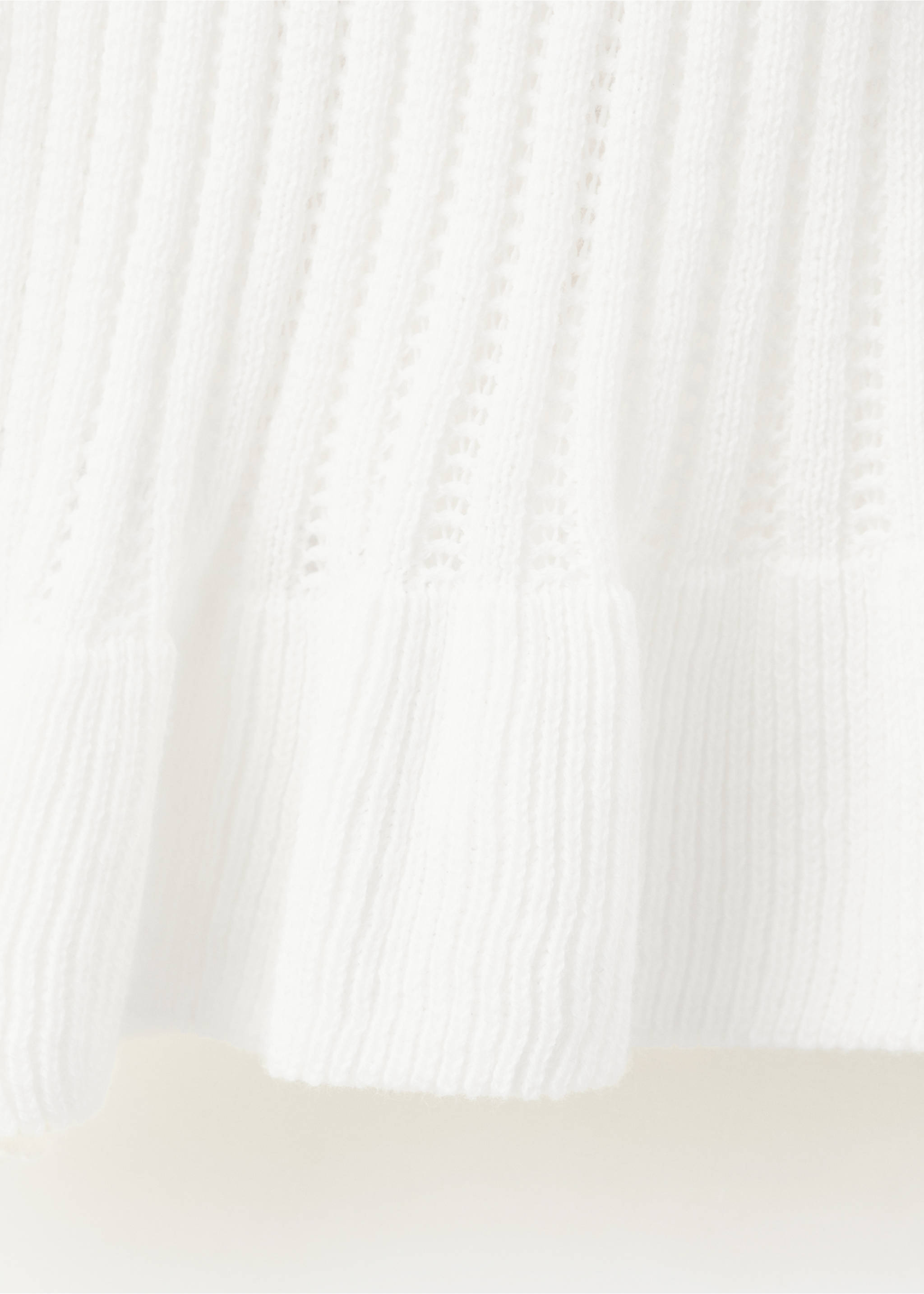 Knitted cardigan with ties - Details of the article 0, Ecru. Ref: 27079064-00.