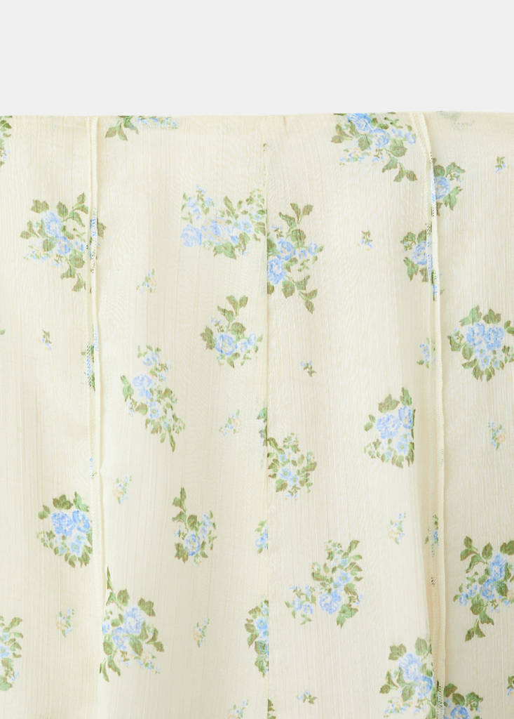 Floral godet skirt — Off White
