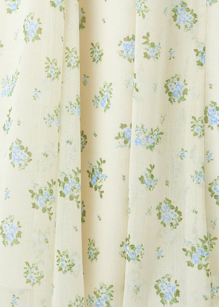 Floral godet skirt — Off White