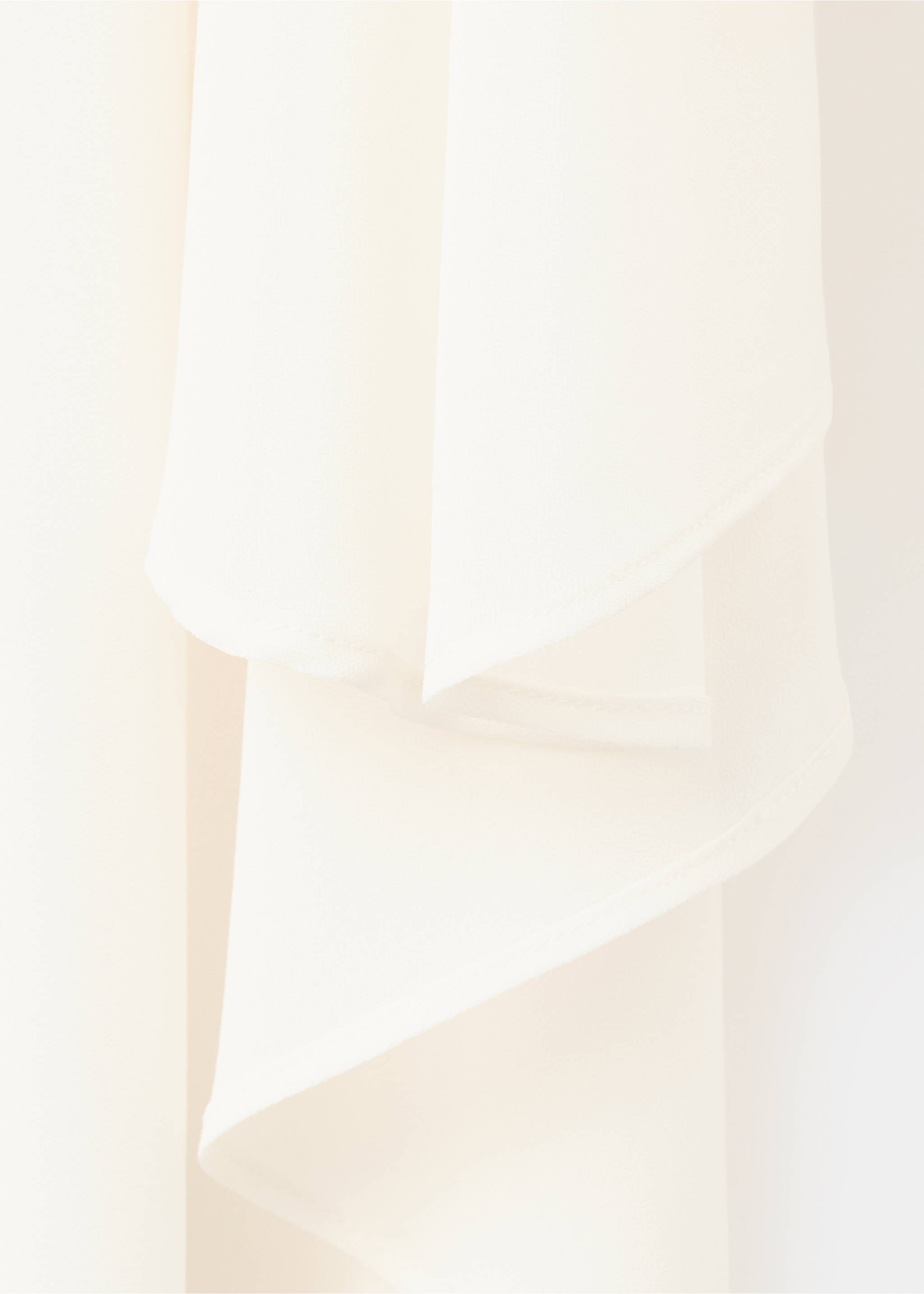 Asymmetric high-neck cape - Details of the article 0, Ecru. Ref: 27079068-00.