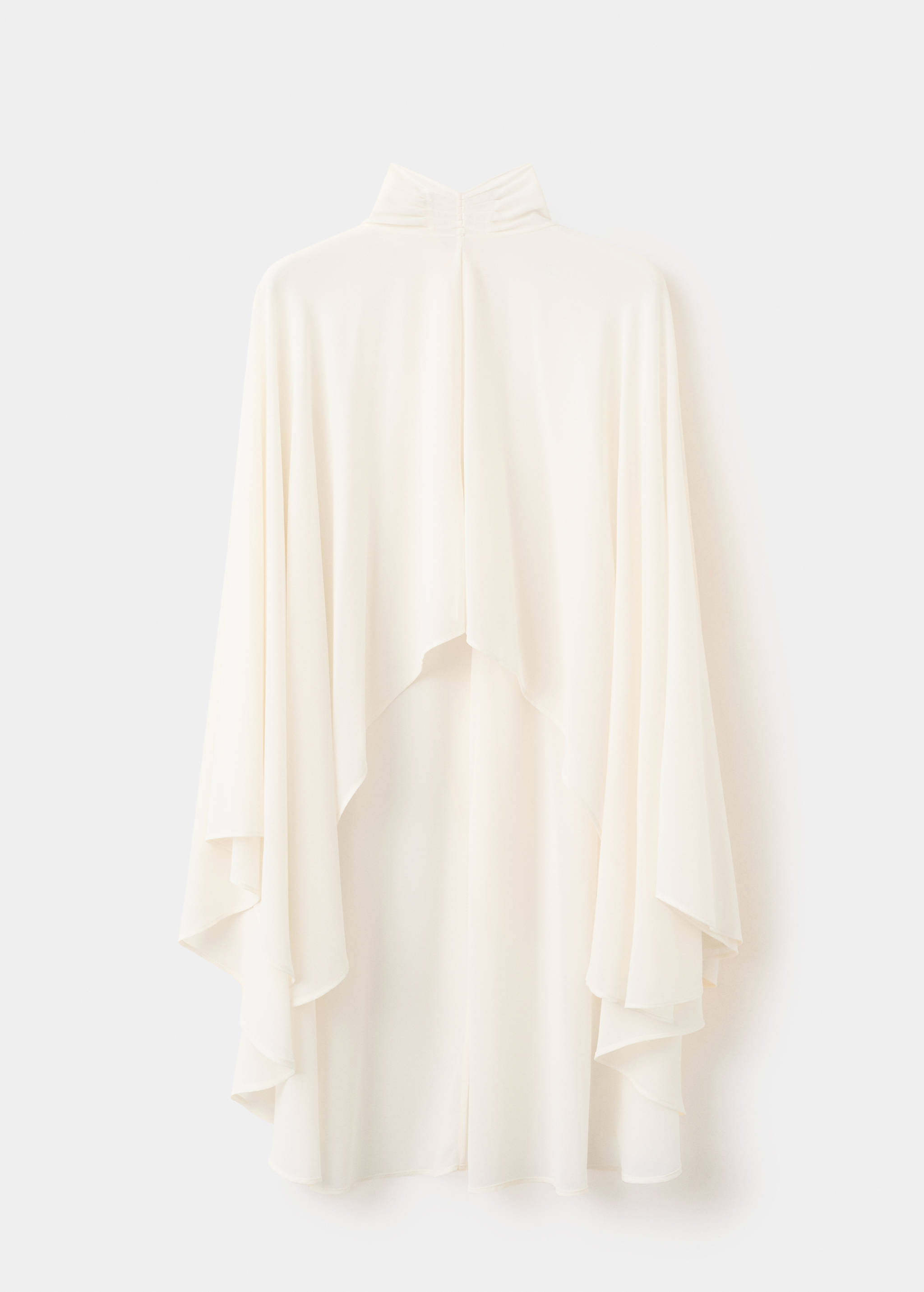 Asymmetrical high-neck cape - Article without model