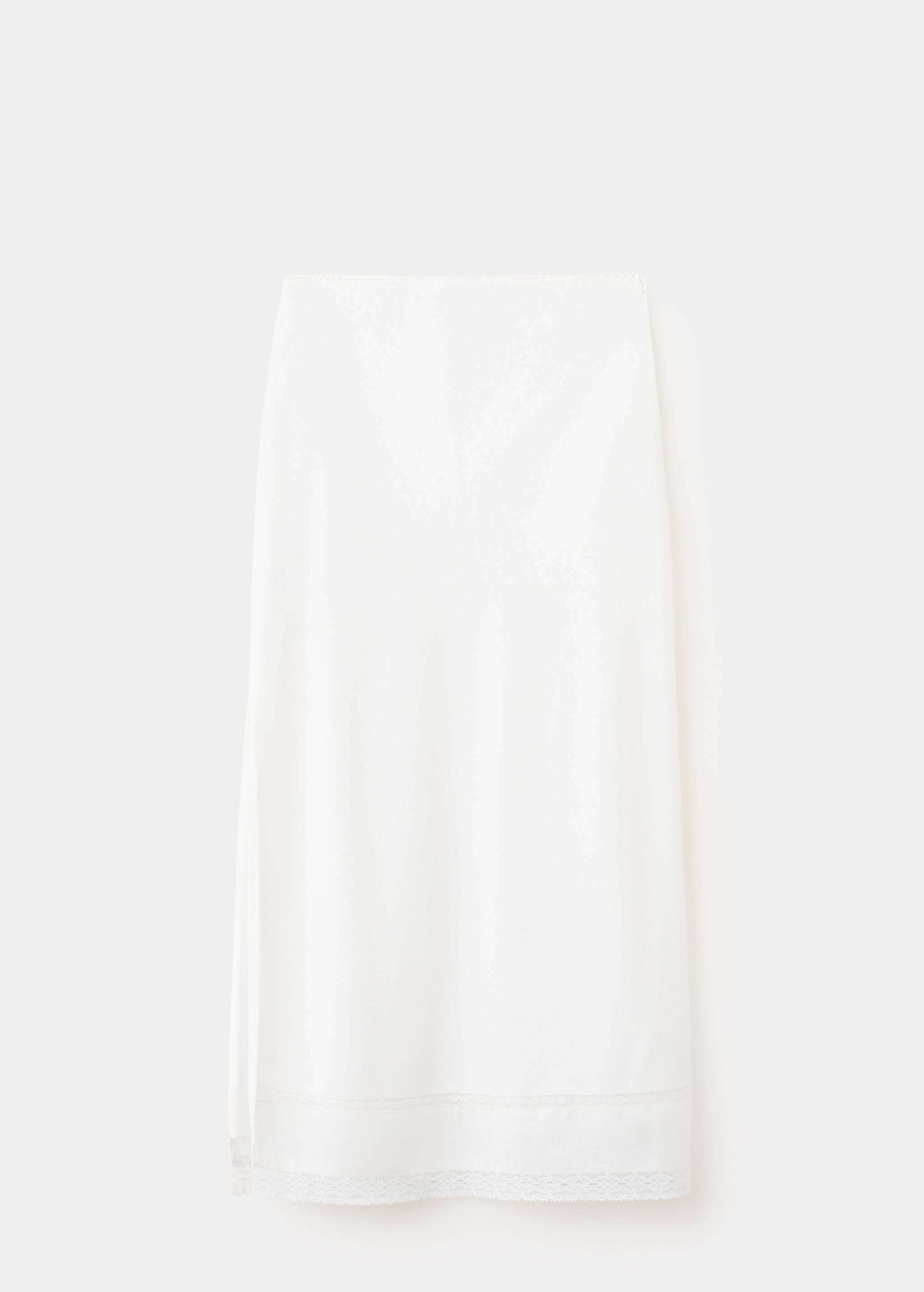 Linen skirt with lace details - Article without model