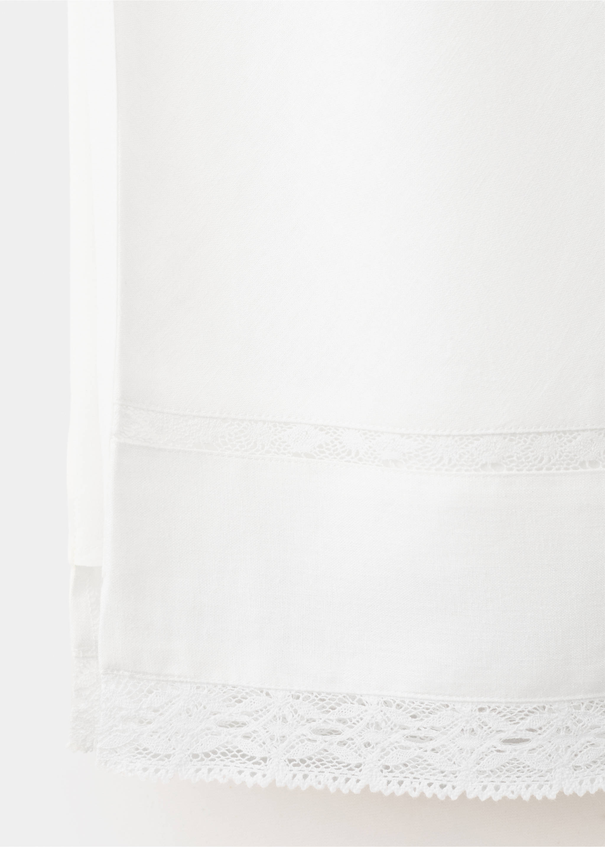 Lanena suknja s detaljima od čipke - Detalji artikla 8, Bjeličasta. Ref: 27079069-00.