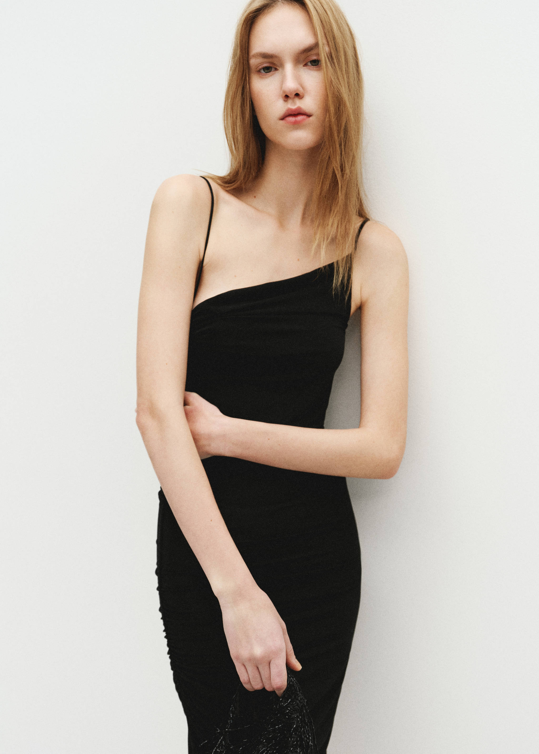 Asymmetrical pleated dress - Medium plane