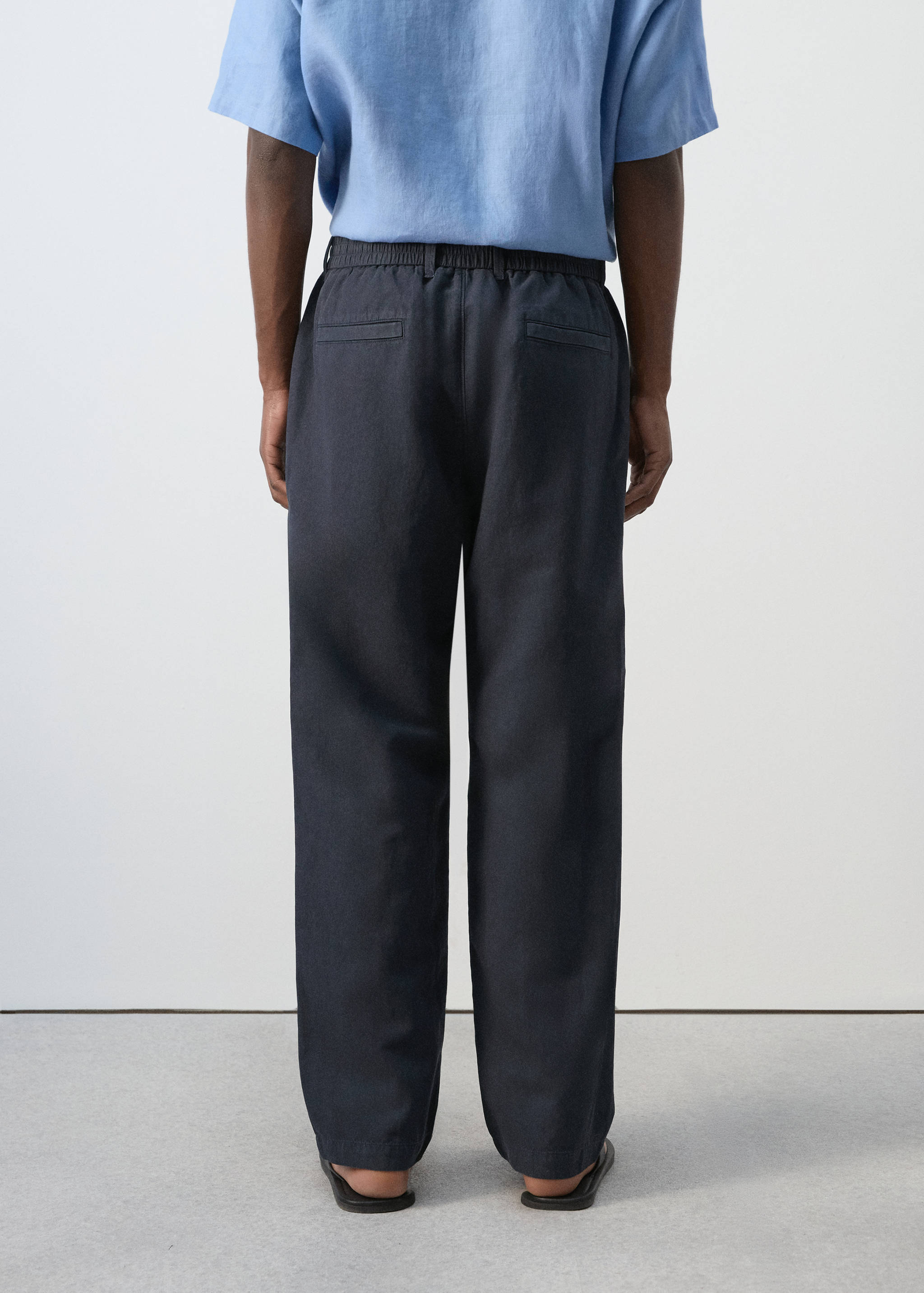 Pantalón lyocell lino regular fit - Reverso del artículo