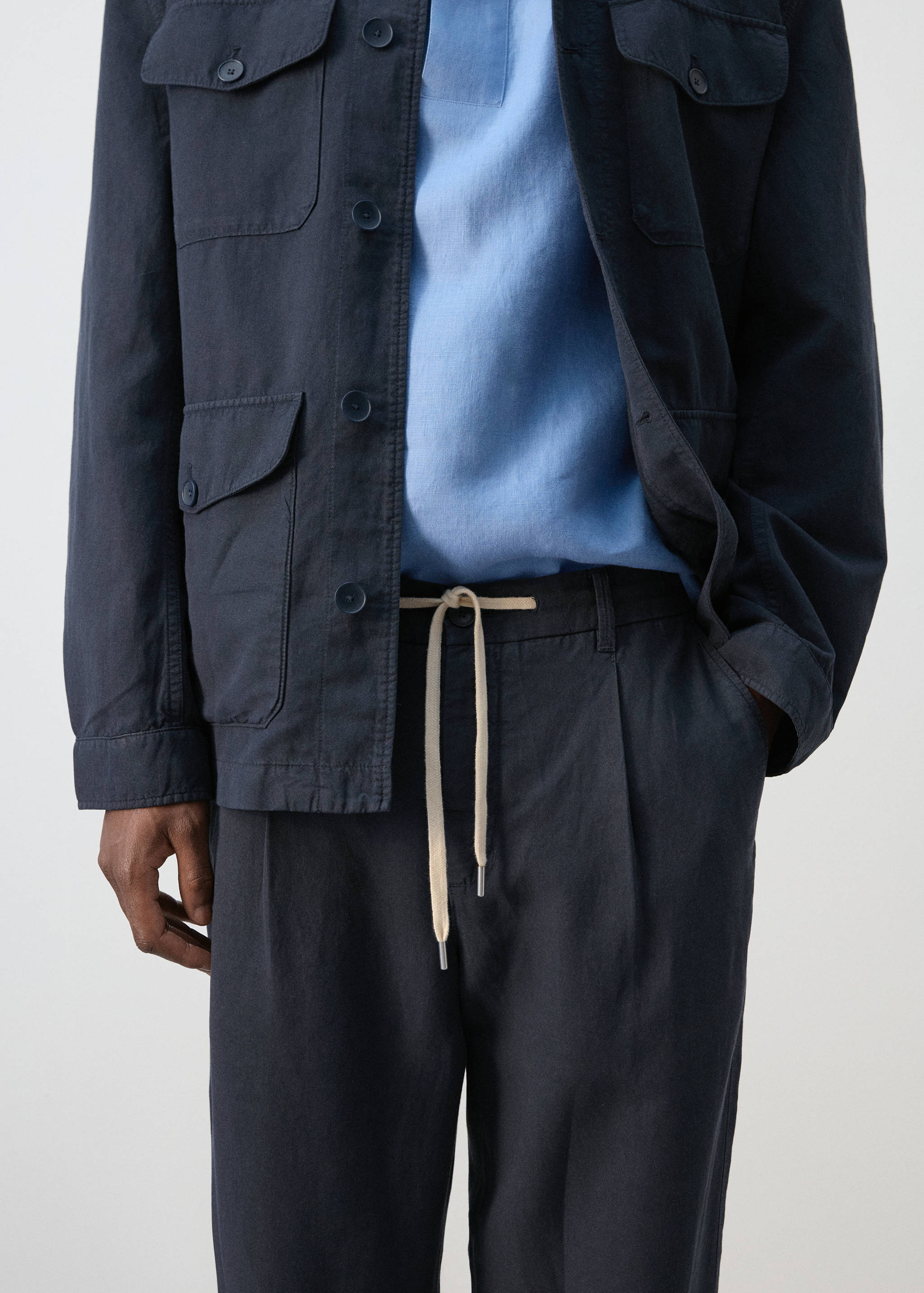 Pantalón lyocell lino regular fit - Detalle del artículo 1