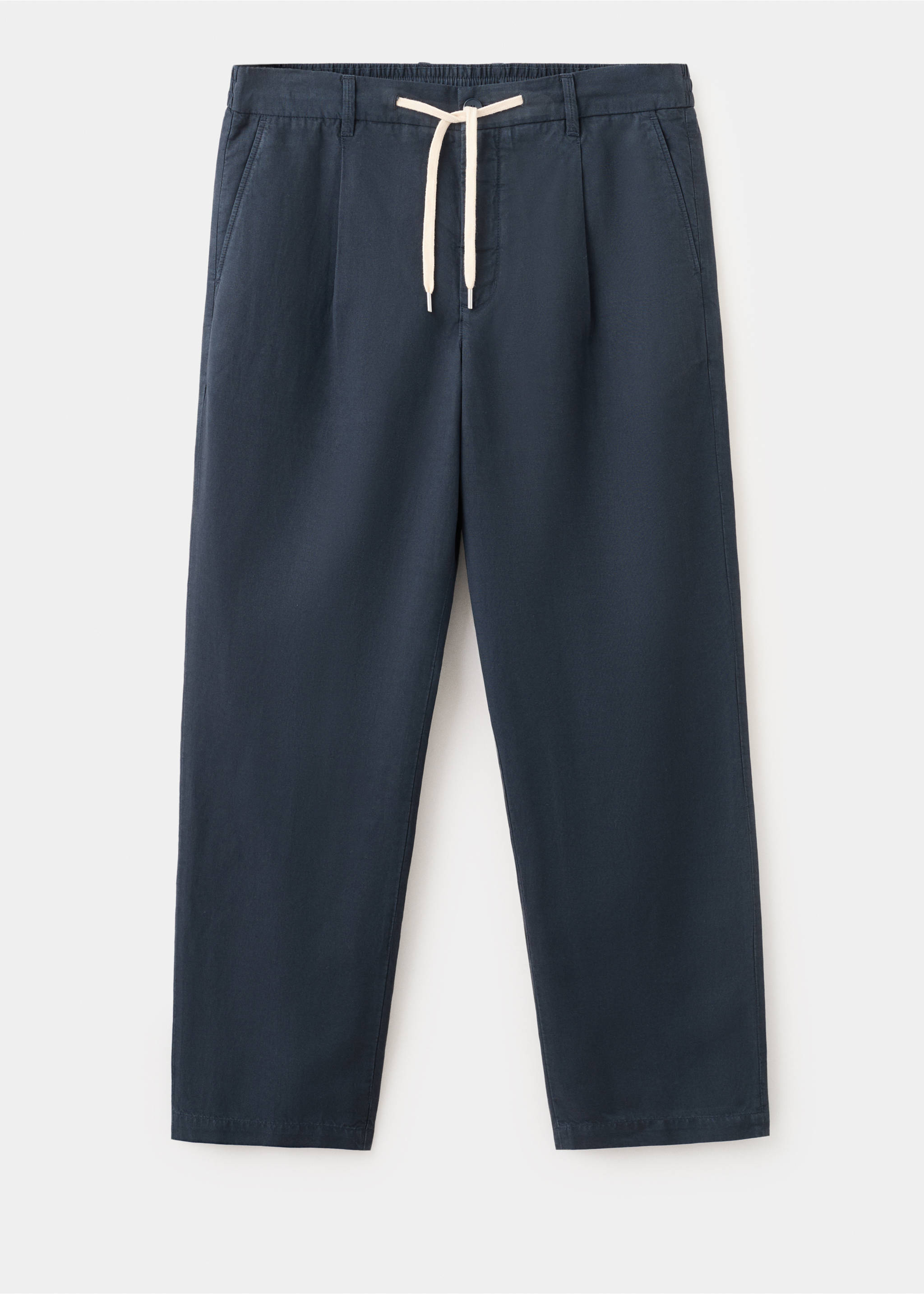 Pantalón lyocell lino regular fit - Artículo sin modelo, Azul marino. Ref: 27079205-00.