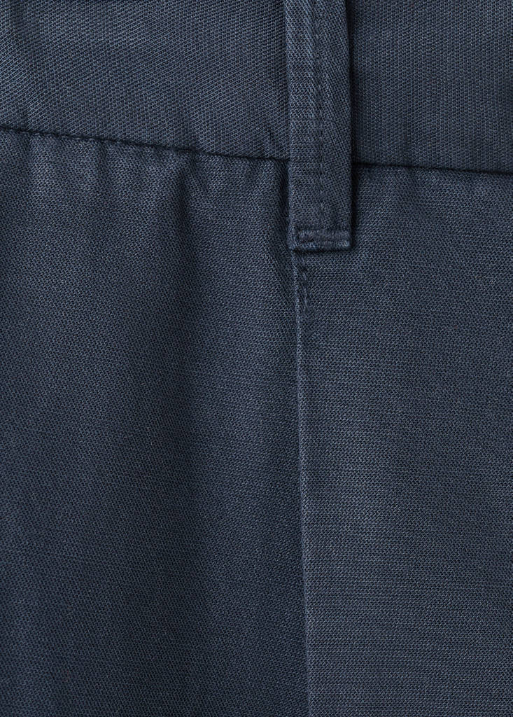 Relaxed fit lyocell linen trousers — Navy