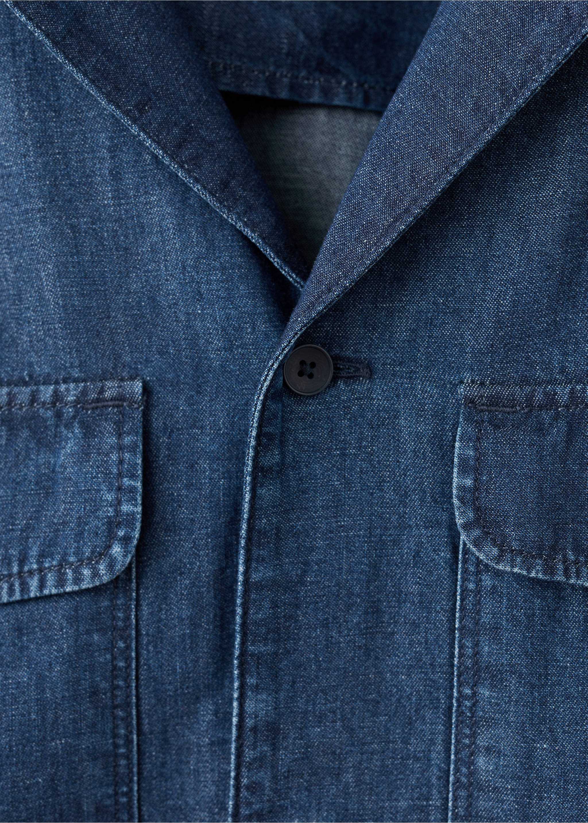 Chemise jean poches - Détail de l'article 0, Bleu foncé. Ref: 27079206-00.