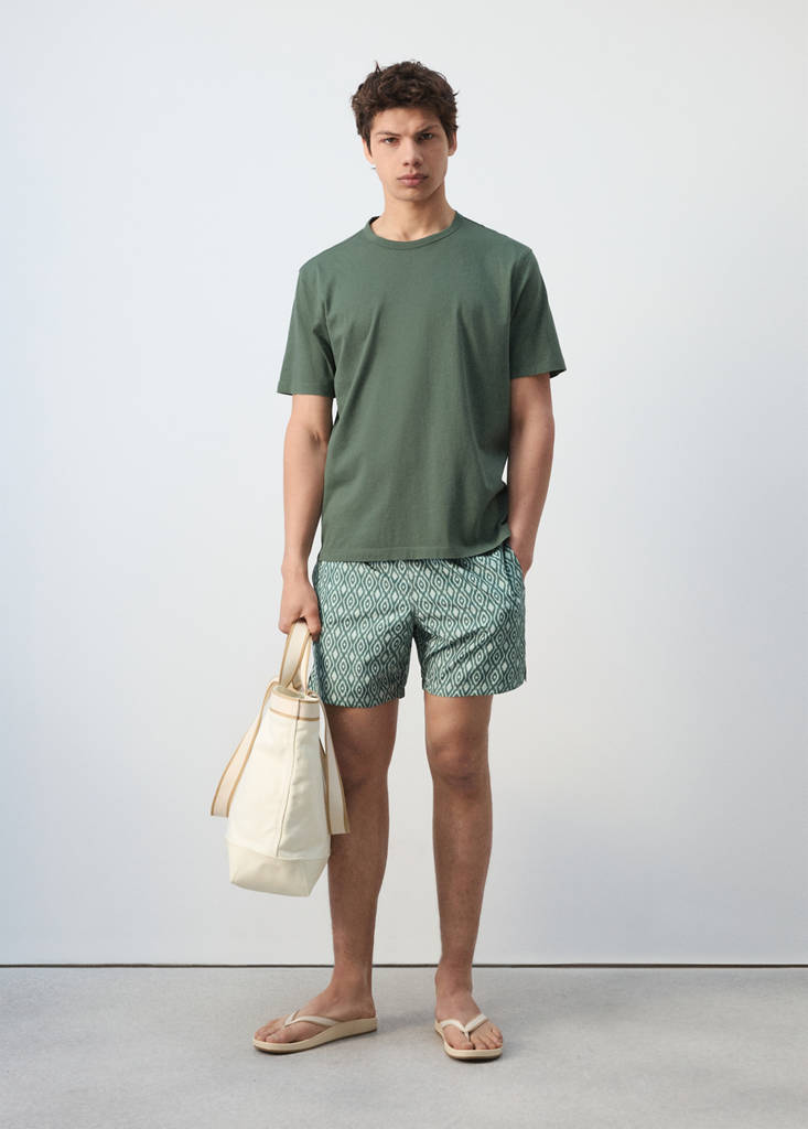 Short-sleeved cotton t-shirt — Green