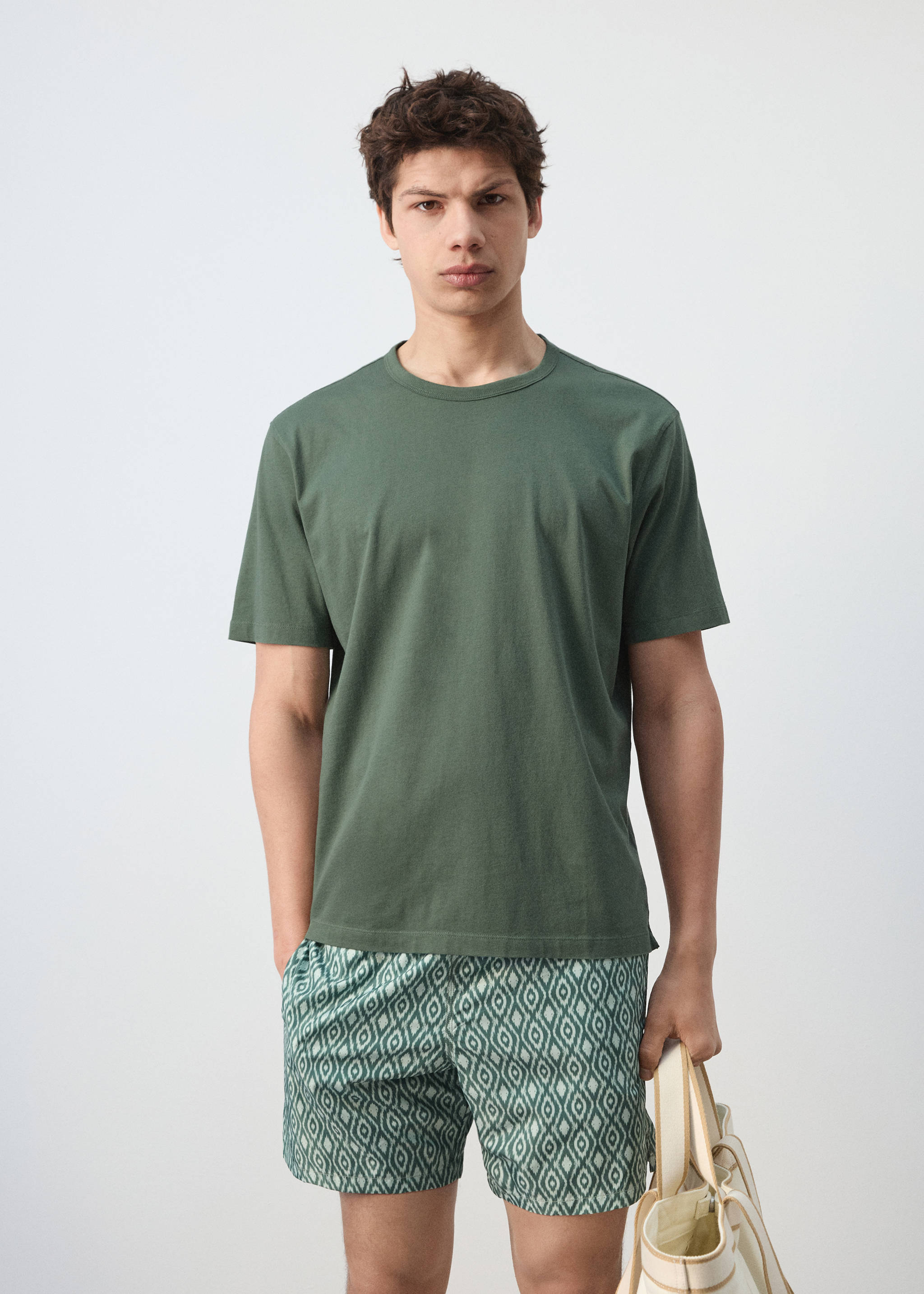 Short-sleeved cotton t-shirt - Medium plane