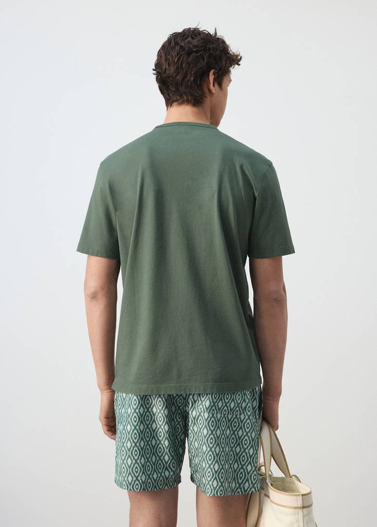 Short-sleeved cotton t-shirt — Green