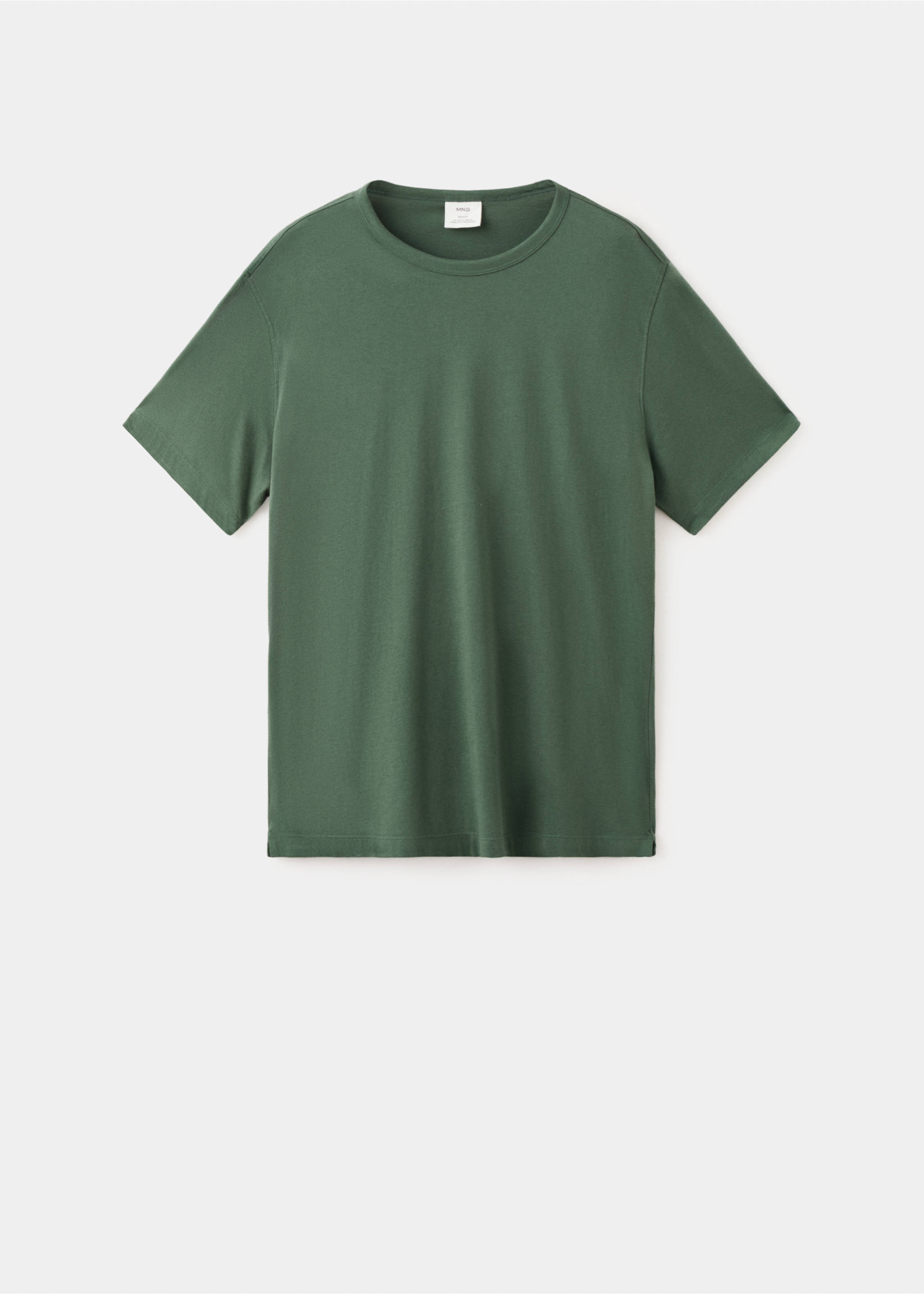 Short-sleeved cotton t-shirt - Article without model, Green. Ref: 27079207-00.