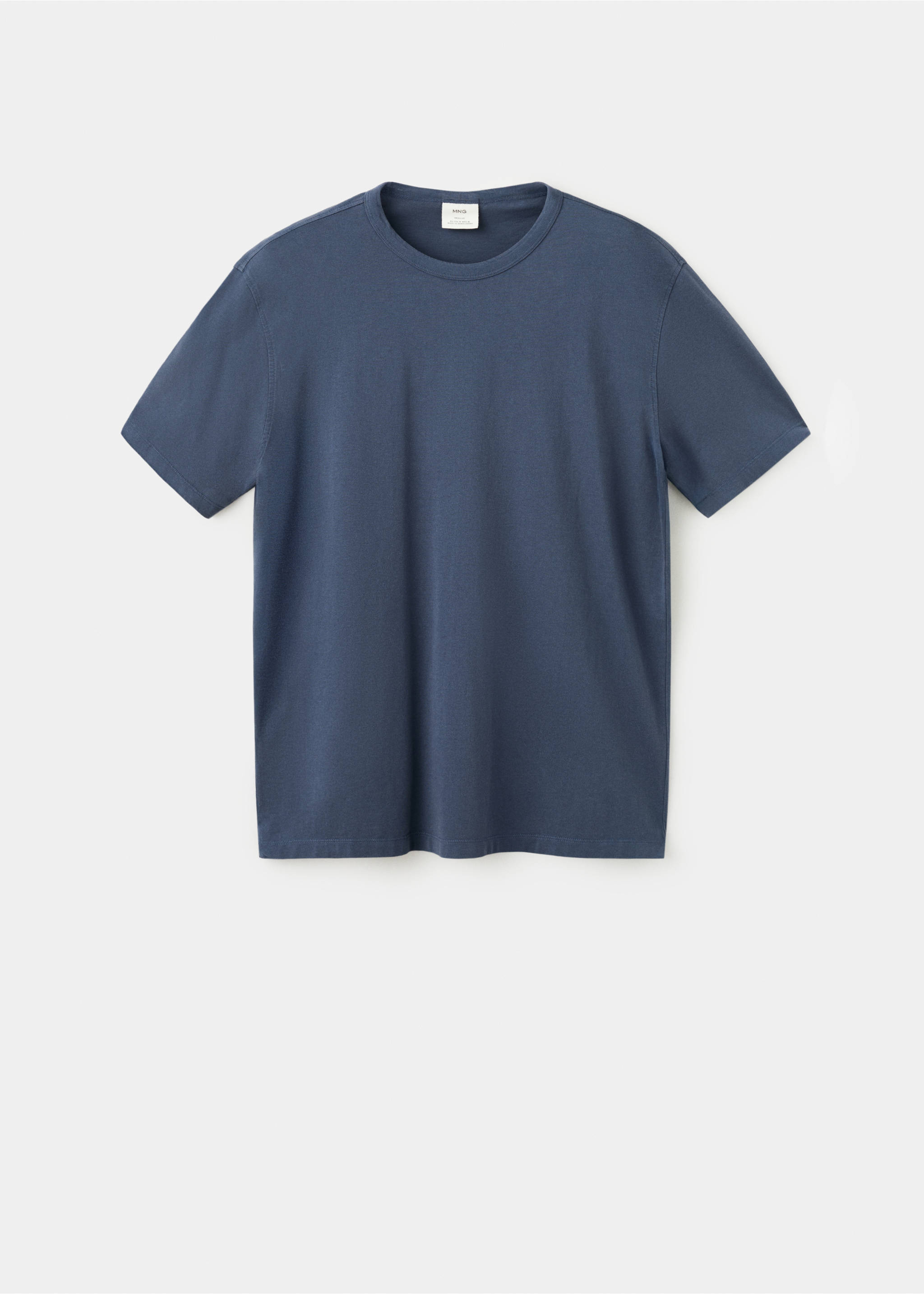 Katoenen T-shirt met korte mouwen - Artikel zonder model, Marineblauw. Ref: 27079207-00.