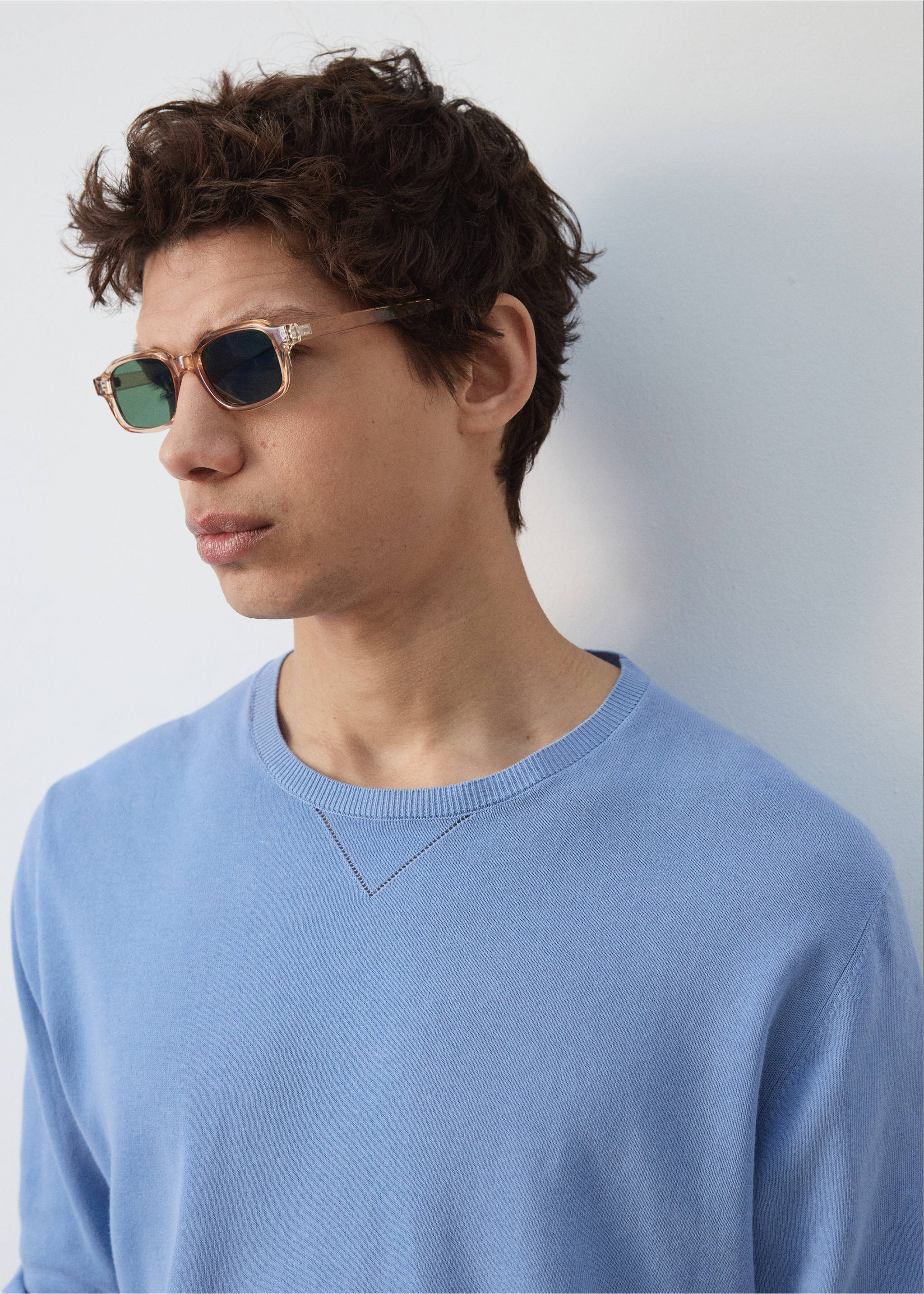 Sweater pedrosa - Details of the article 1, China Blue. Ref: 27079208-00.