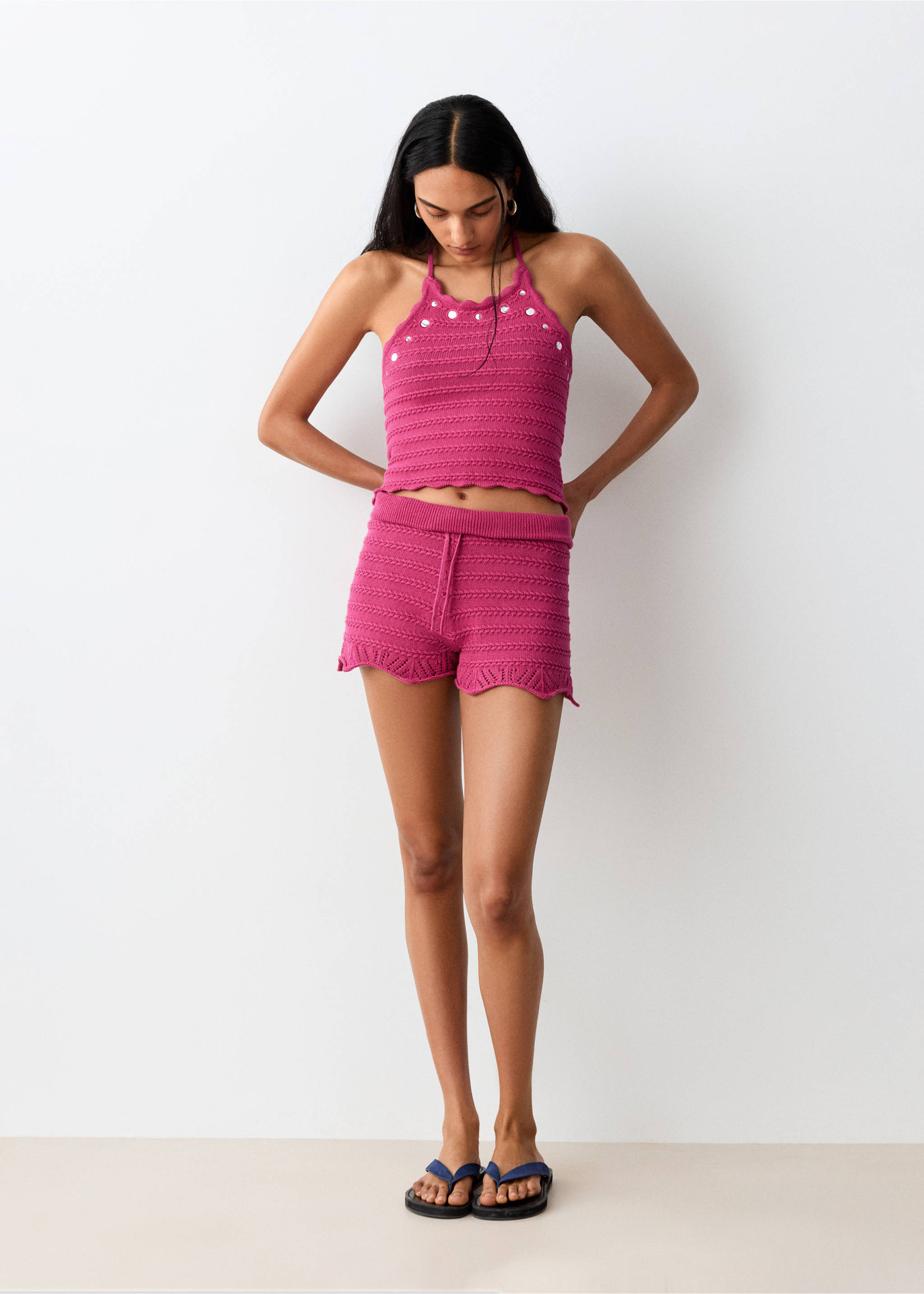 Crochet top mirrors - General plane, Pink. Ref: 27079209-00.