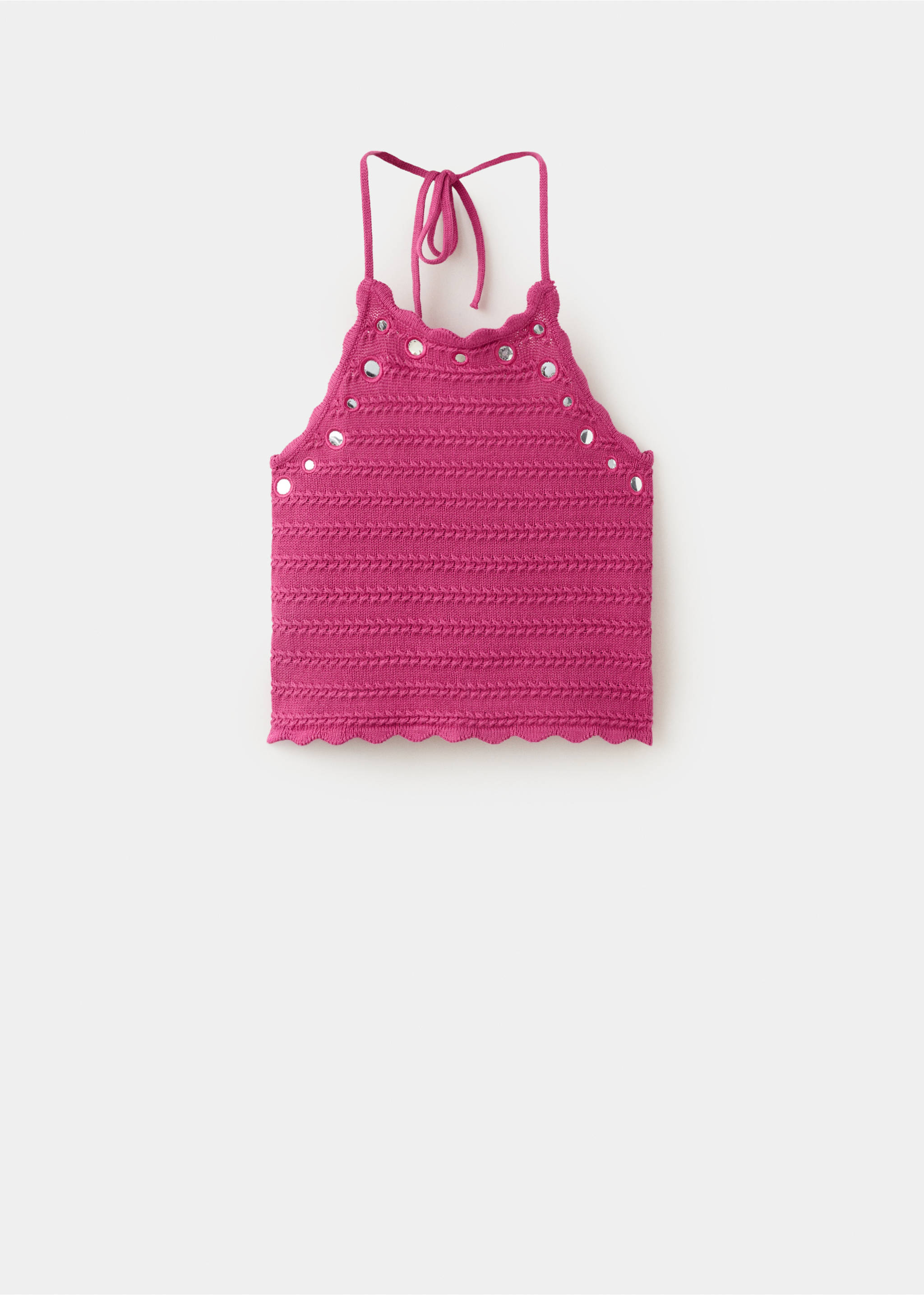 Crochet top mirrors - Article without model, Pink. Ref: 27079209-00.