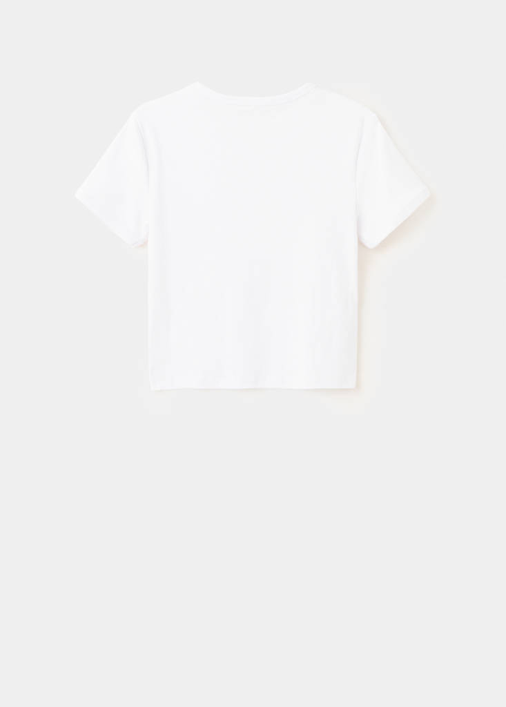 Floral-print cotton t-shirt — Off White
