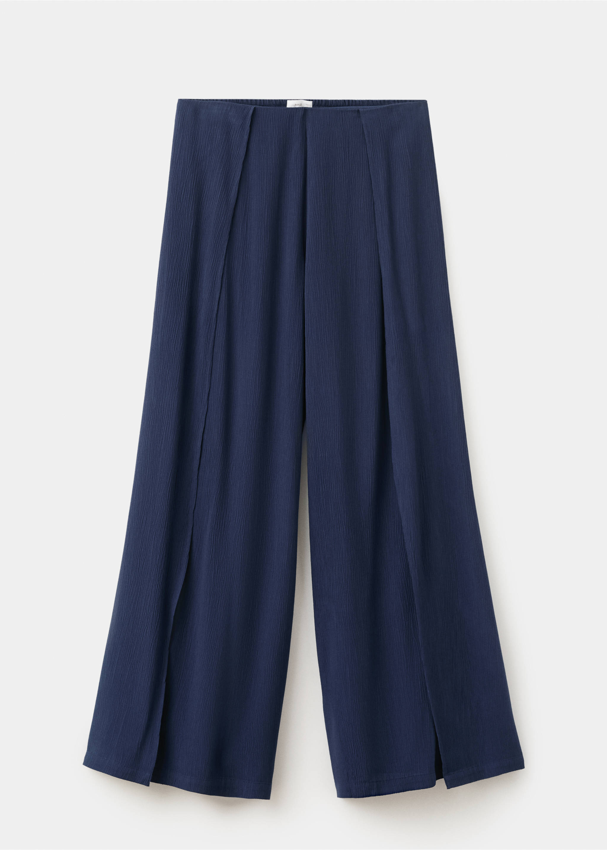 Flowy trousers with side slits - منتج دون نموذج, أزرق غامق. Ref: 27079211-00.