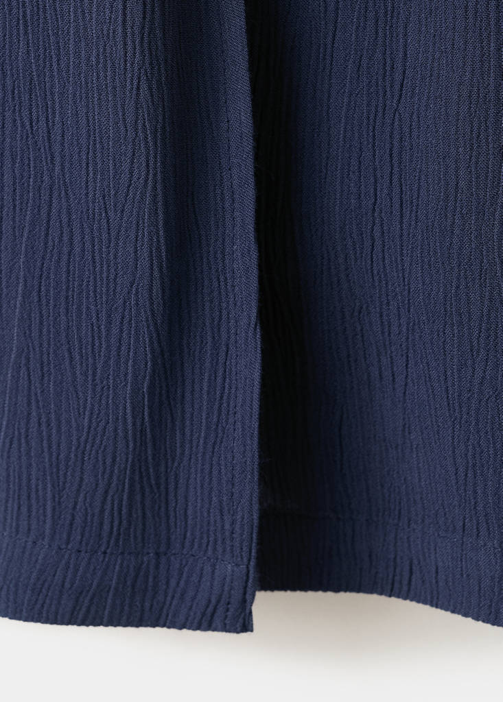 Fluid trousers with side openings — Navy