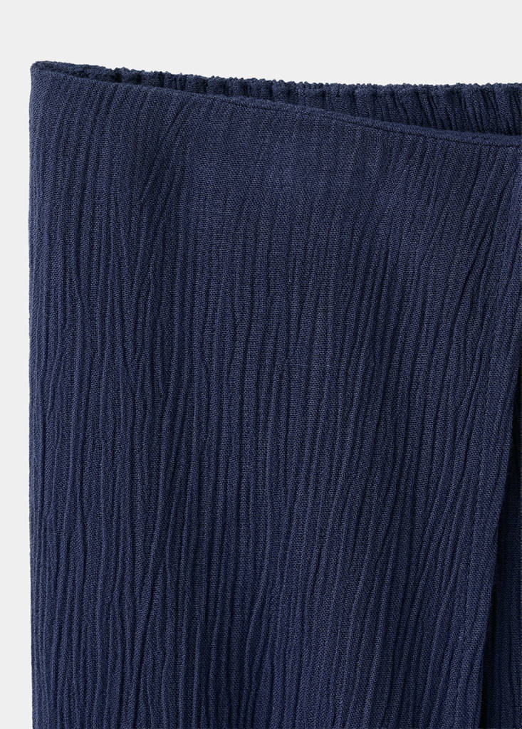 Fluid trousers with side openings — Navy