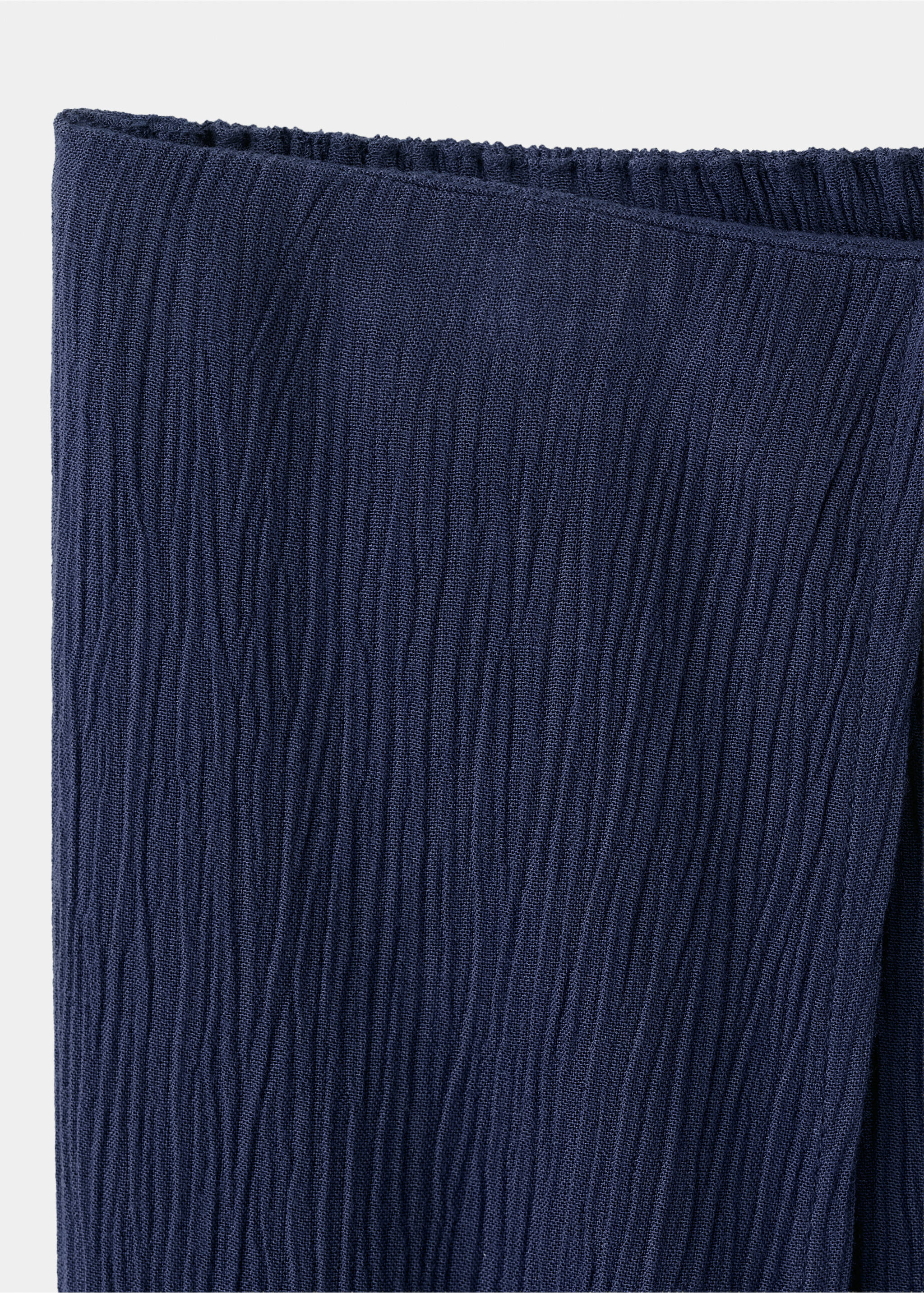 Flowy trousers with side slits - تفاصيل المنتج 0, أزرق غامق. Ref: 27079211-00.