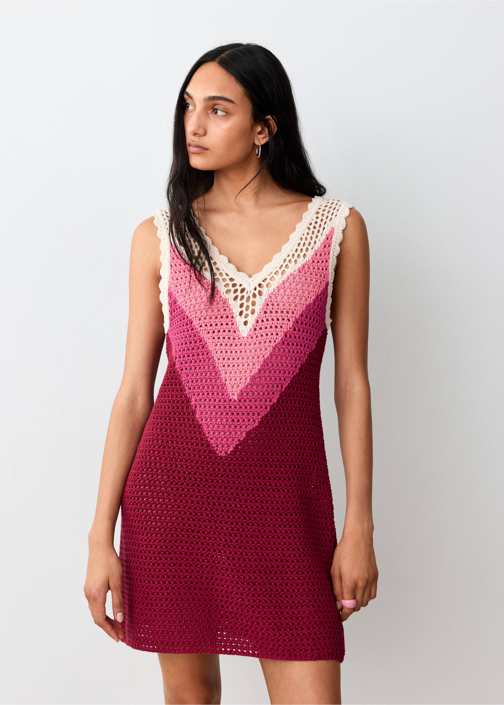 فستان كروشيه قصير - رؤية وسط, كستنائي. Ref: 27079212-00.