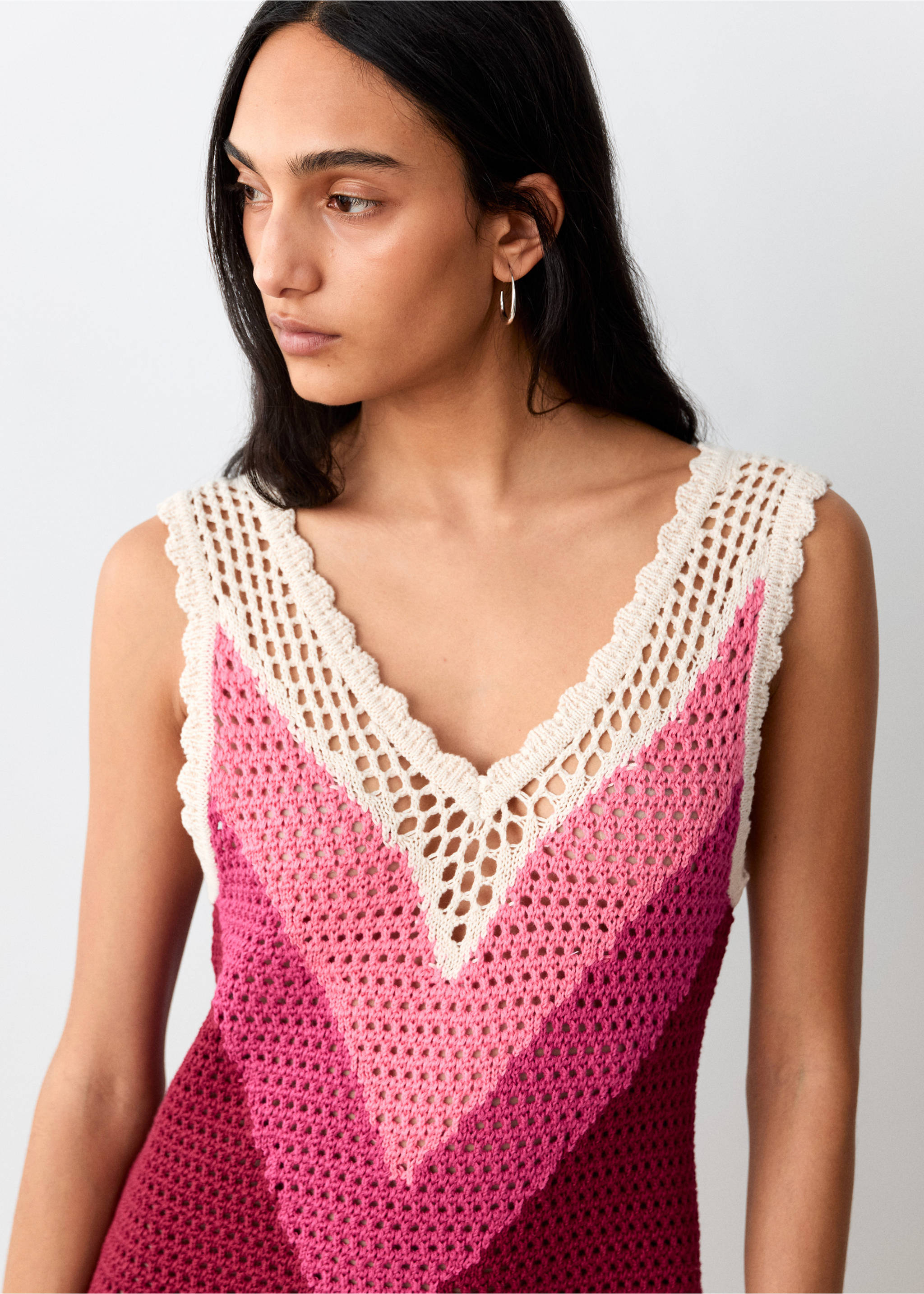 فستان كروشيه قصير - تفاصيل المنتج 1, كستنائي. Ref: 27079212-00.