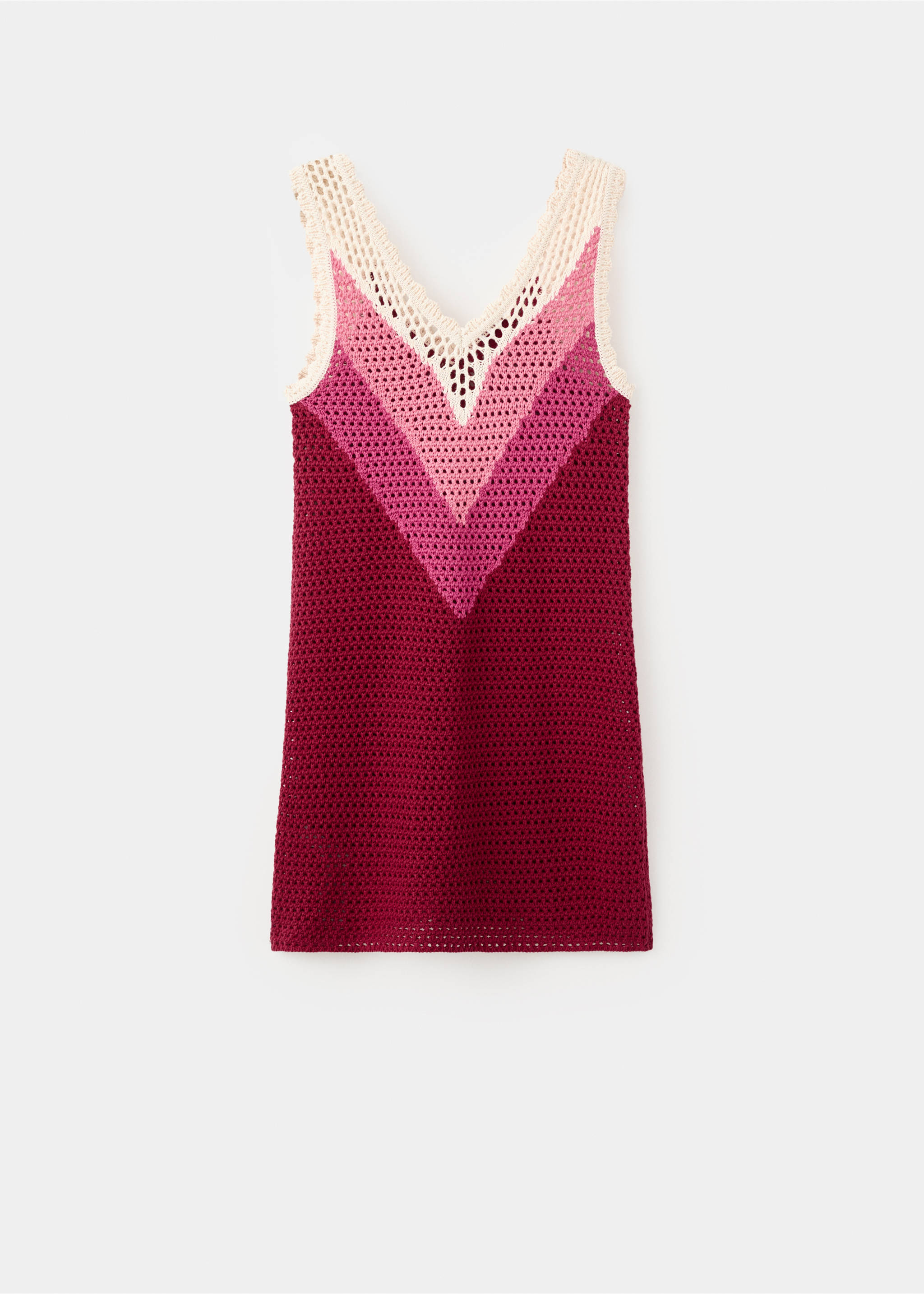 فستان كروشيه قصير - منتج دون نموذج, كستنائي. Ref: 27079212-00.